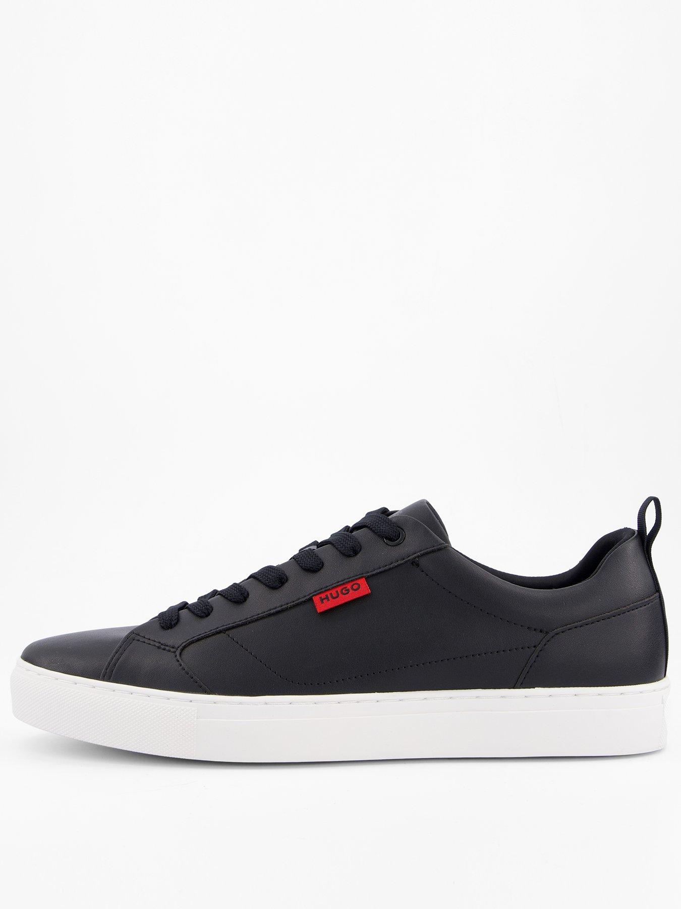 HUGO Morrie Leather Tennis Trainer - Black