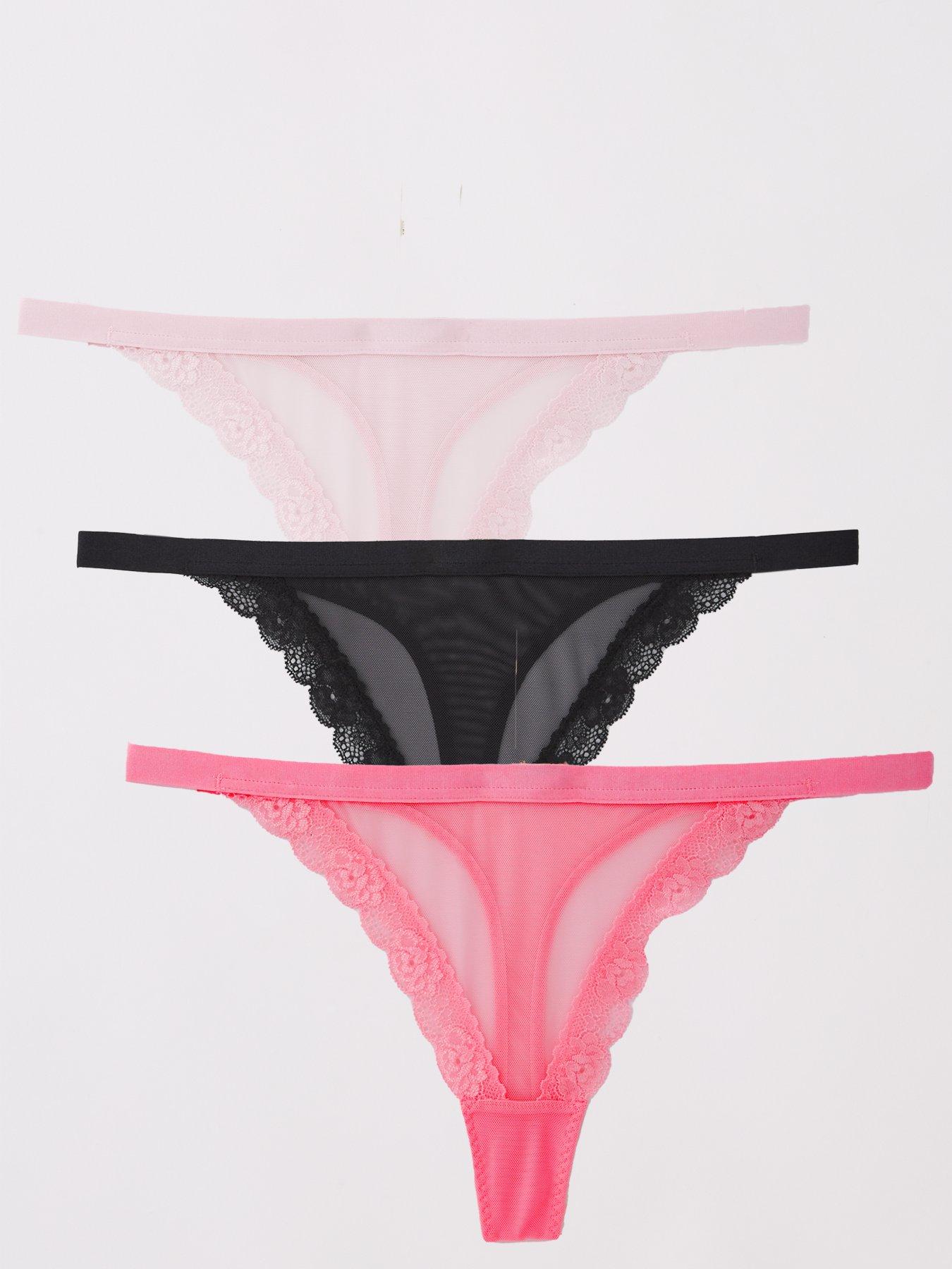 Image 1 of 6 of DORINA Misha 3pk String - Pink/Black