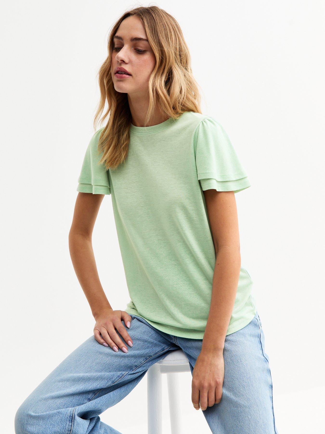 undefined Flutter Sleeve T-Shirt - Light Green