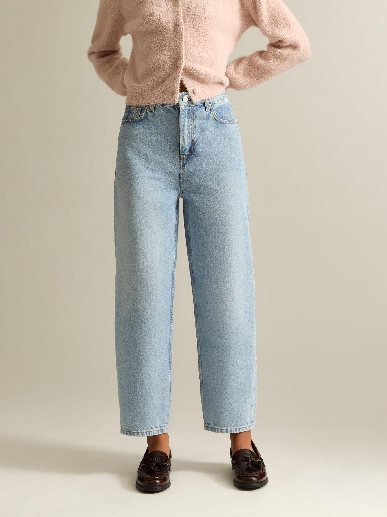 New Look Barrel Leg Denim Jeans - Light Blue