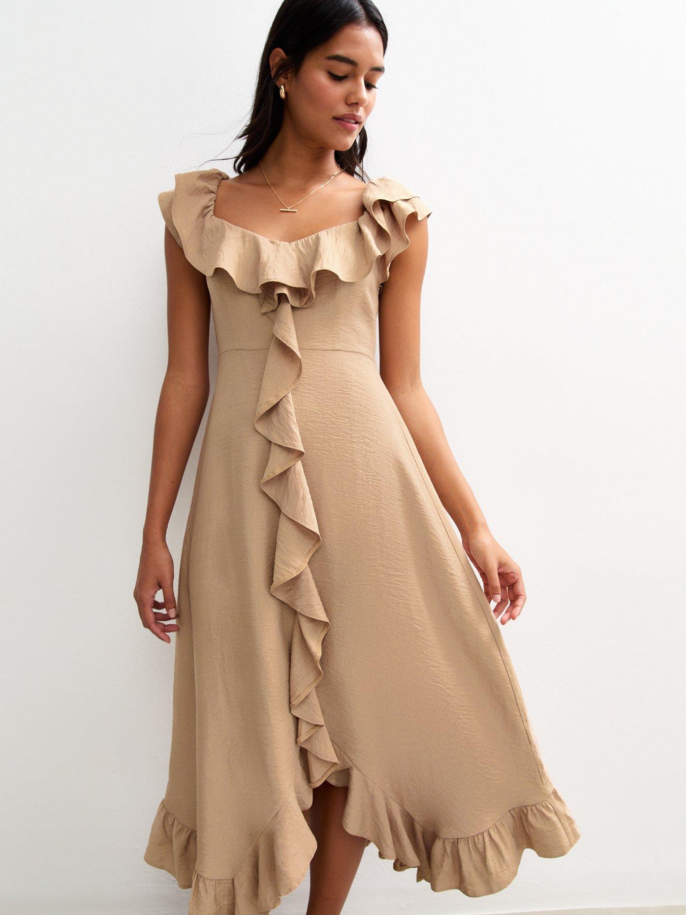 new look beige dress New Look Beige Dress Size M/L