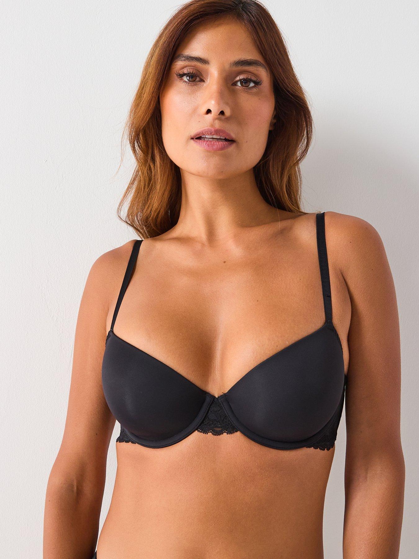 Image 2 of 5 of DORINA Willa 2pk Plight Padded Demi Bra - Black/Pink
