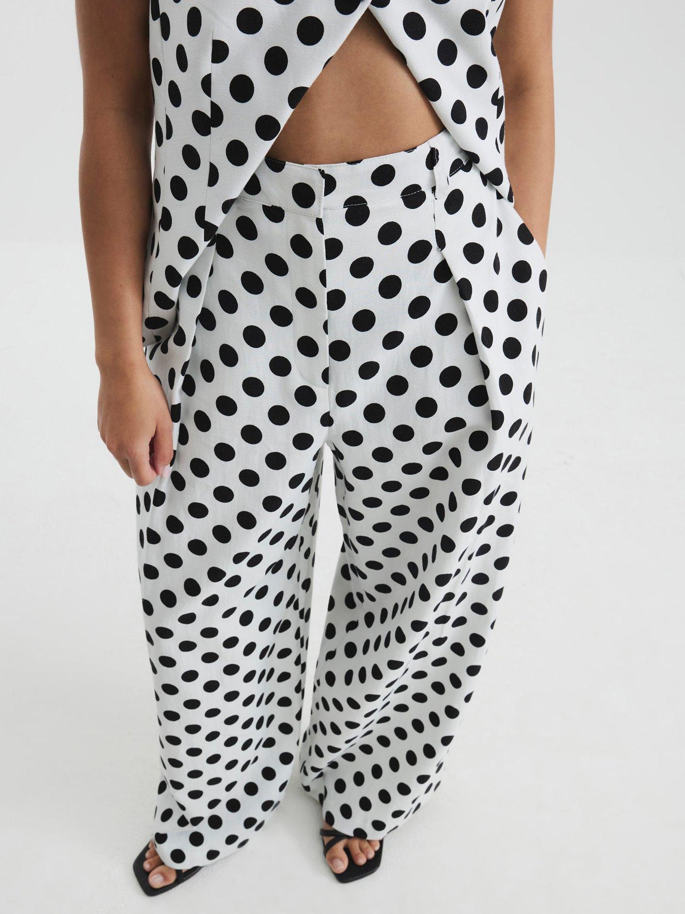 stillFront image of river-island-petite-polka-dot-wide-leg-trousers