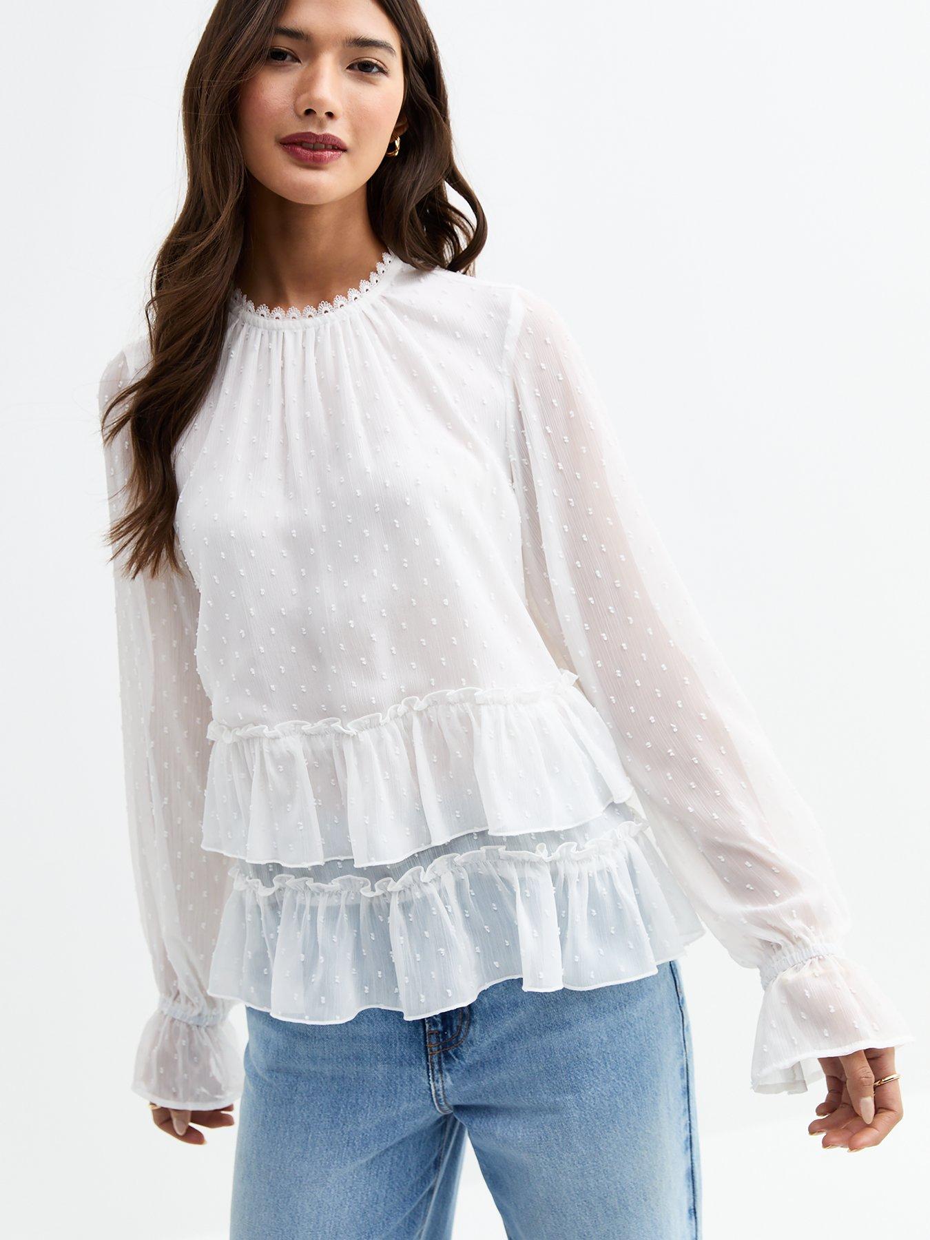 new-look-chiffon-frilly-trim-blouse-white