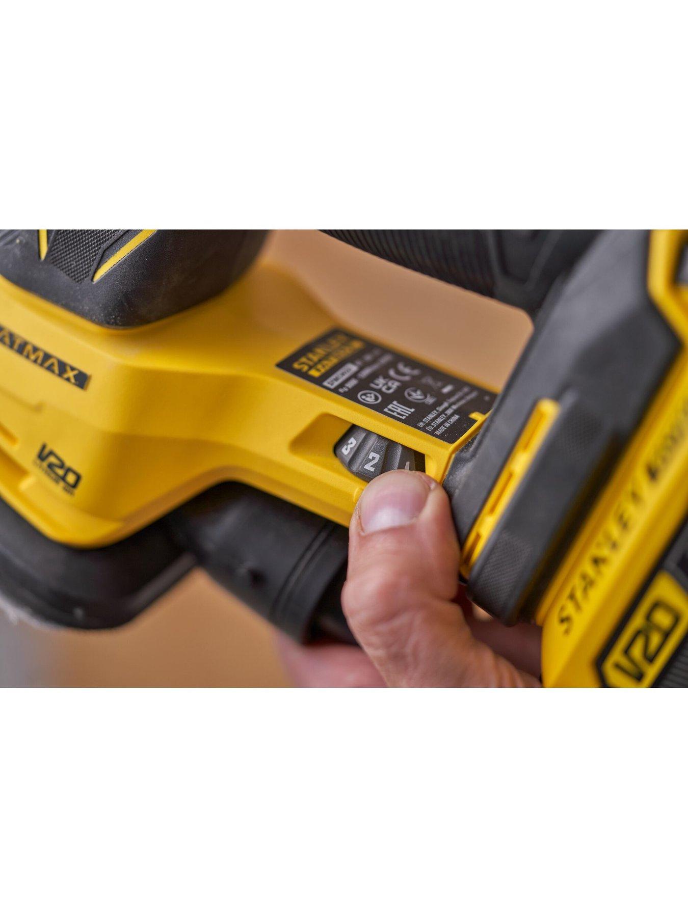  image of stanley-fatmax-18v-stanley-fatmax-v20-cordless-detail-sander-tool-only-sfmcw221b-xj