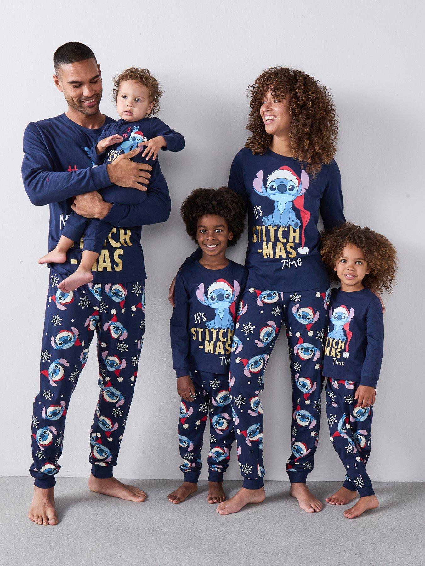 Lilo & Stitch Lilo  &  Stitch Family Kids Christmas Pyjamas - Blue