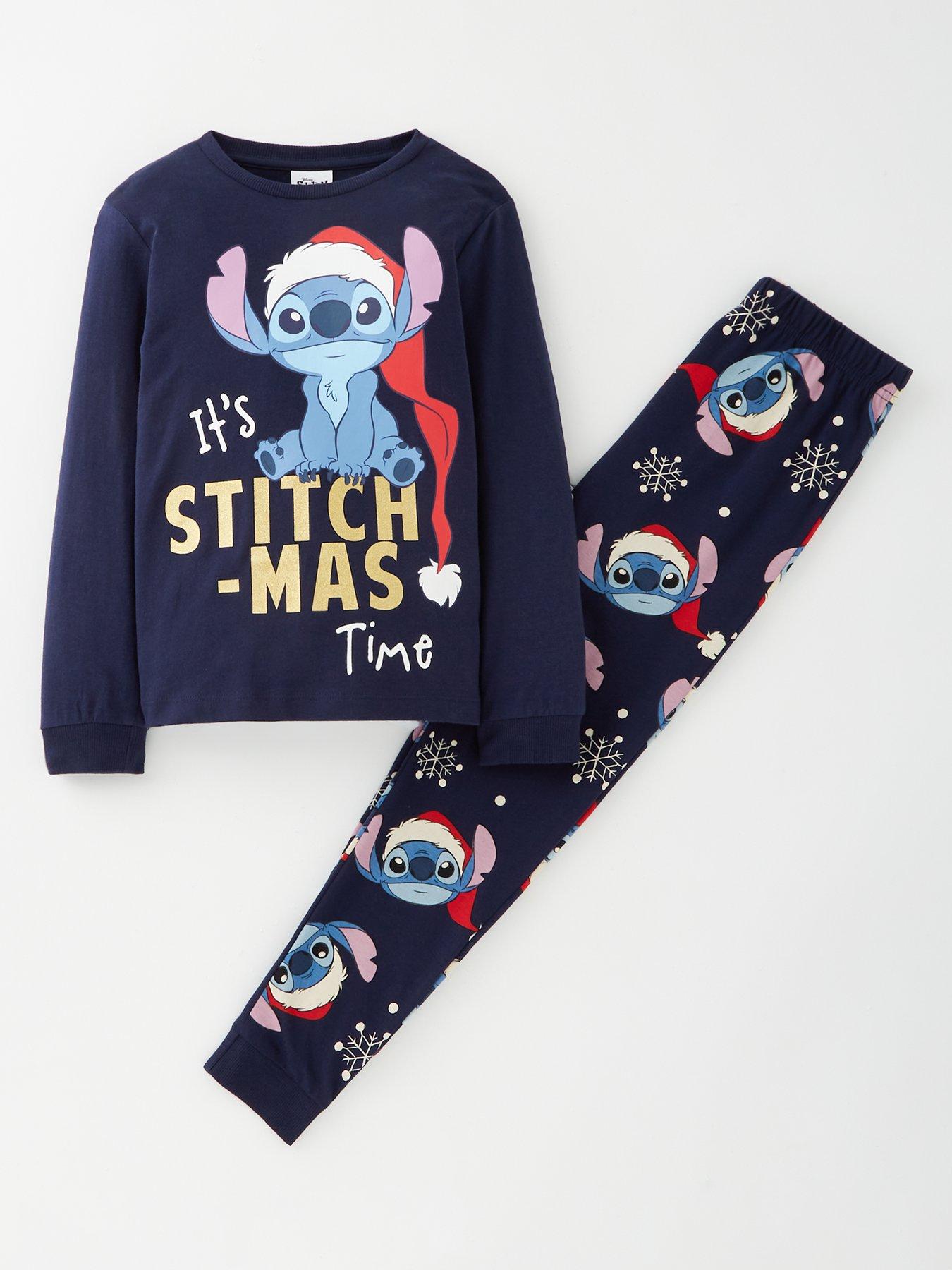 Image 2 of 5 of Disney Lilo & Stitch Kids Disney Lilo &amp; Stitch Festive Family Pyjamas - Blue