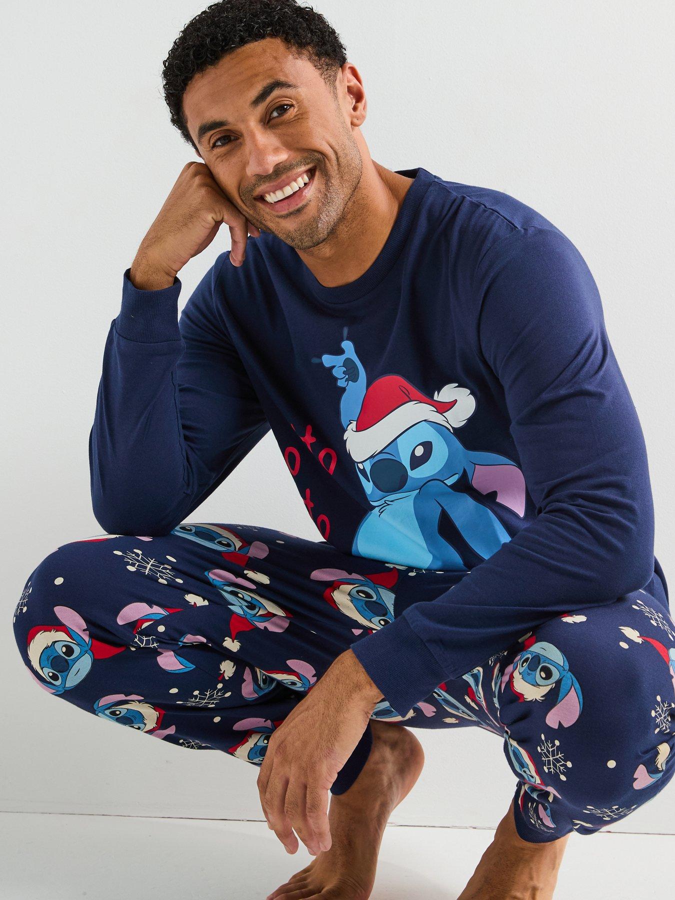 Image 7 of 7 of The Very Collection Mens Disney Lilo &amp; Stitch Festive Family Pyjamas