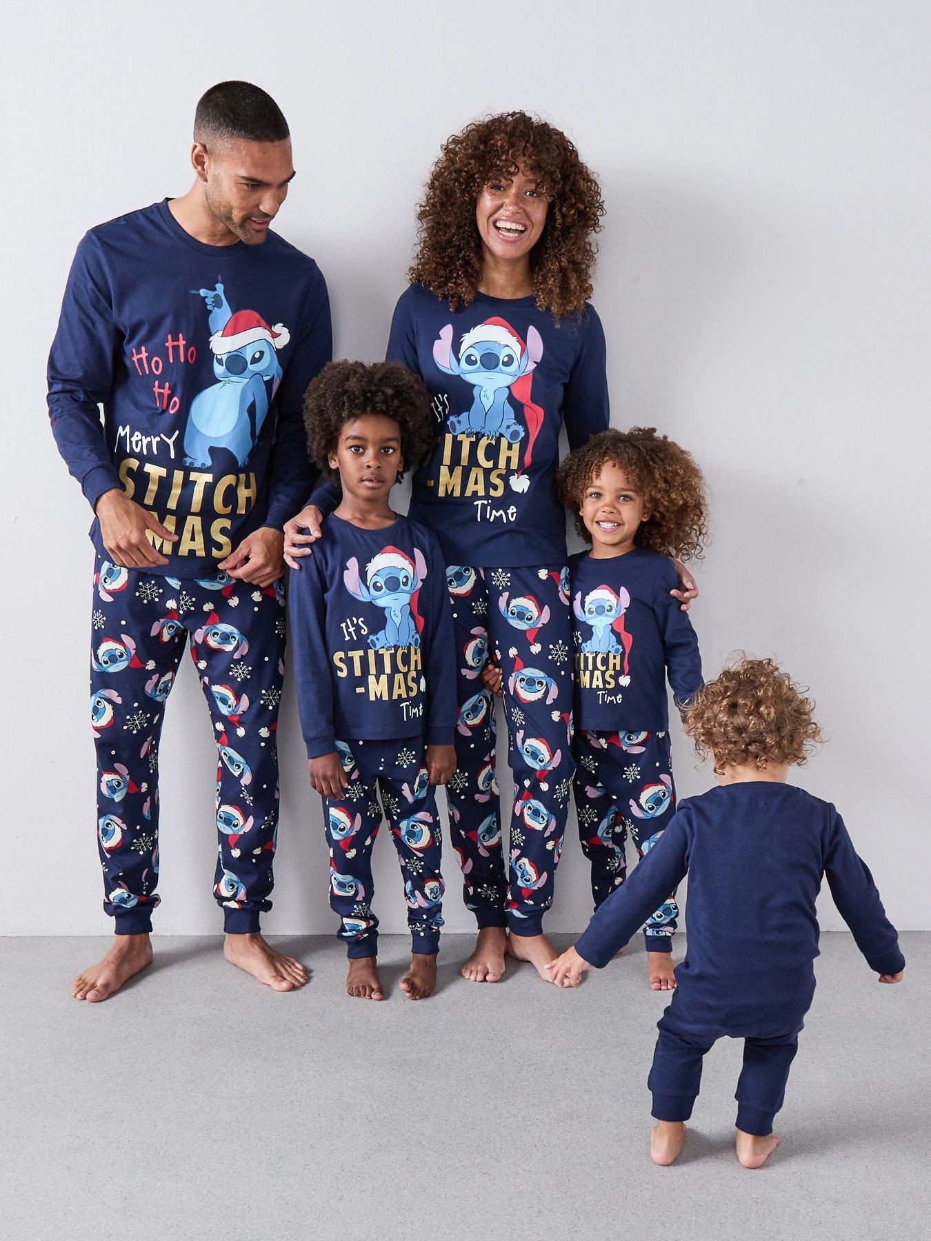 The Very Collection Ladies Disney Lilo  &  Stitch Festive Family Pyjamas
