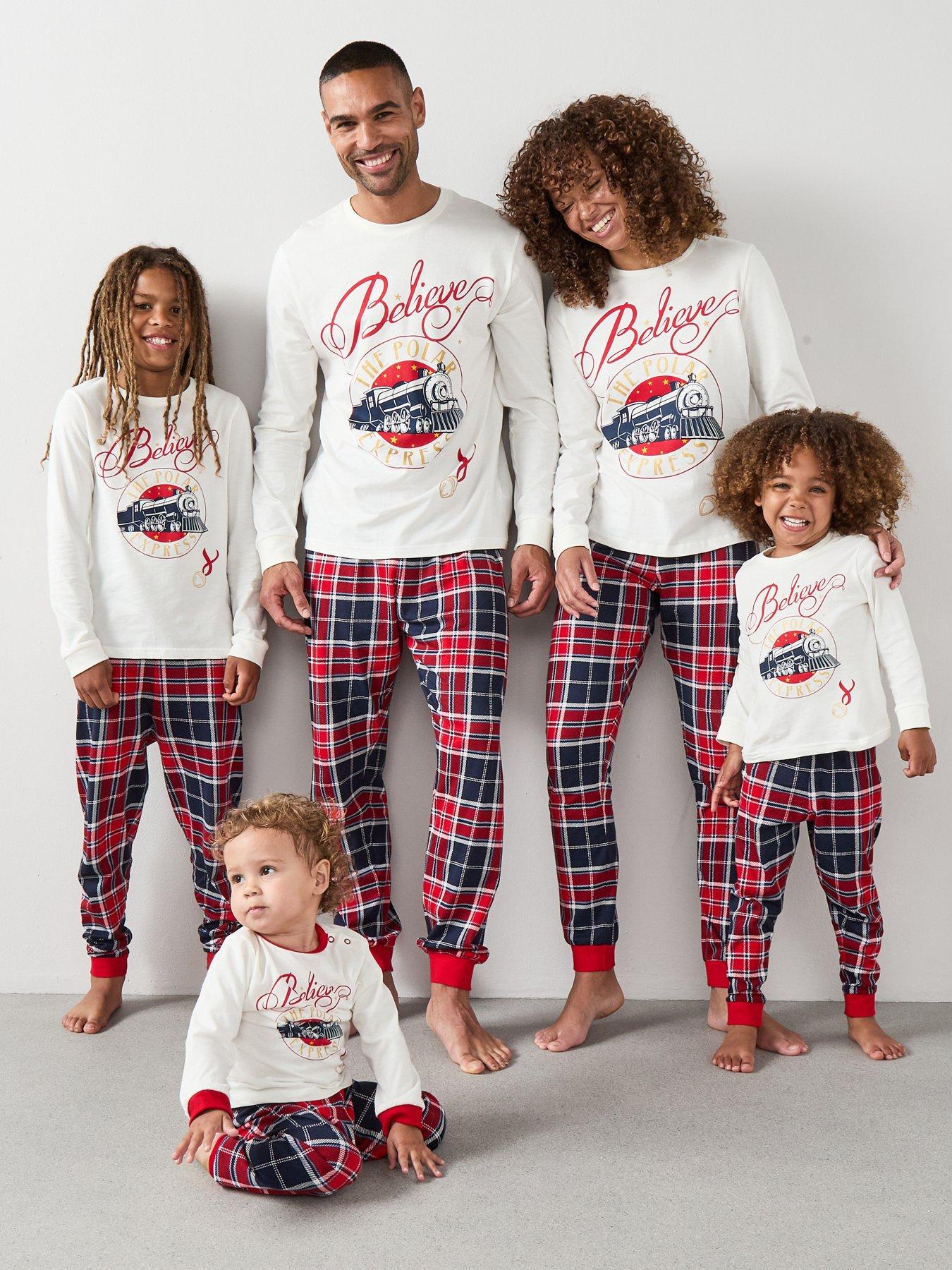 undefined Mens Polar Express Family Christmas Pj - Cream