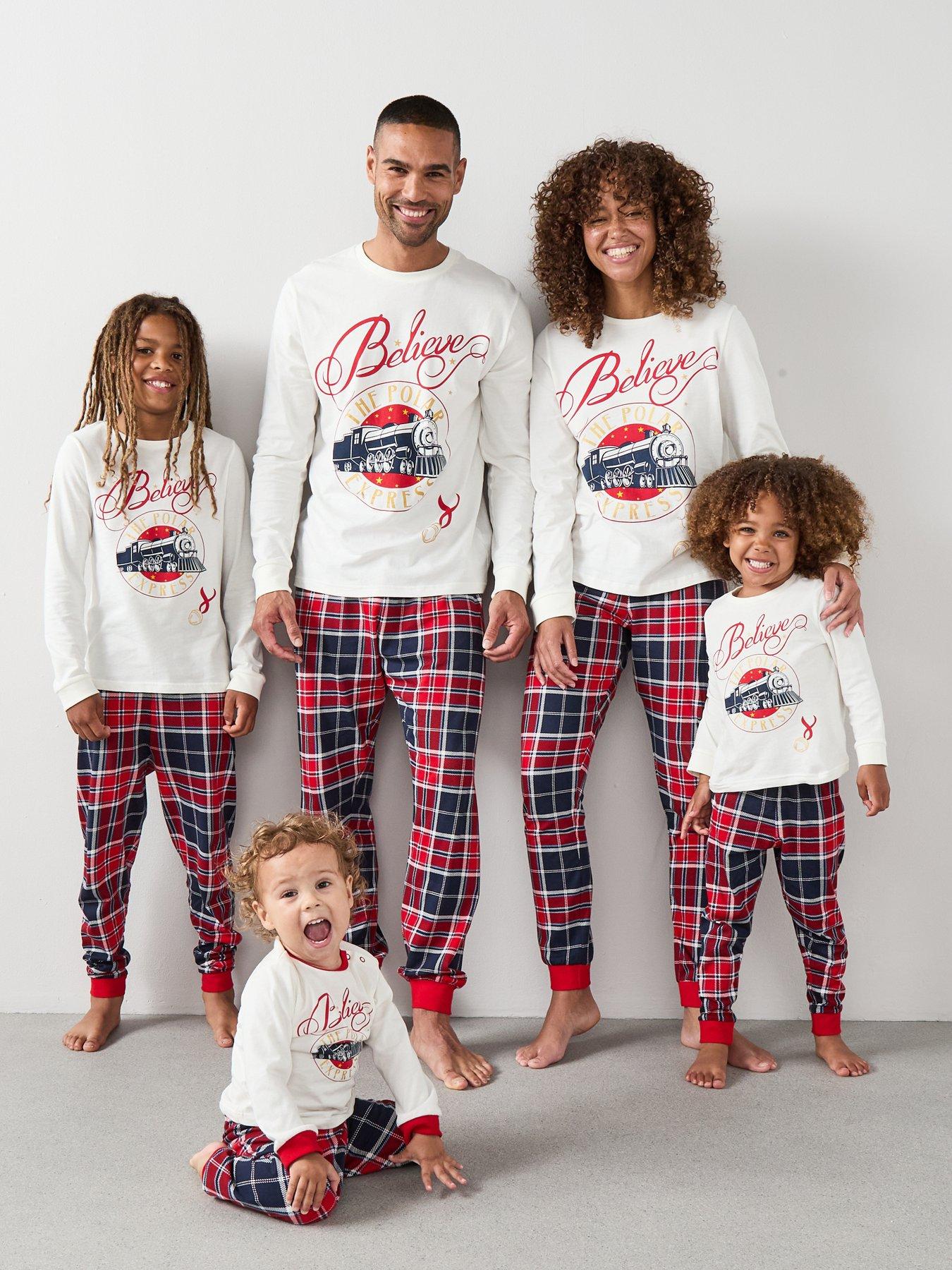undefined Ladies Polar Express Family Christmas Pj - Cream