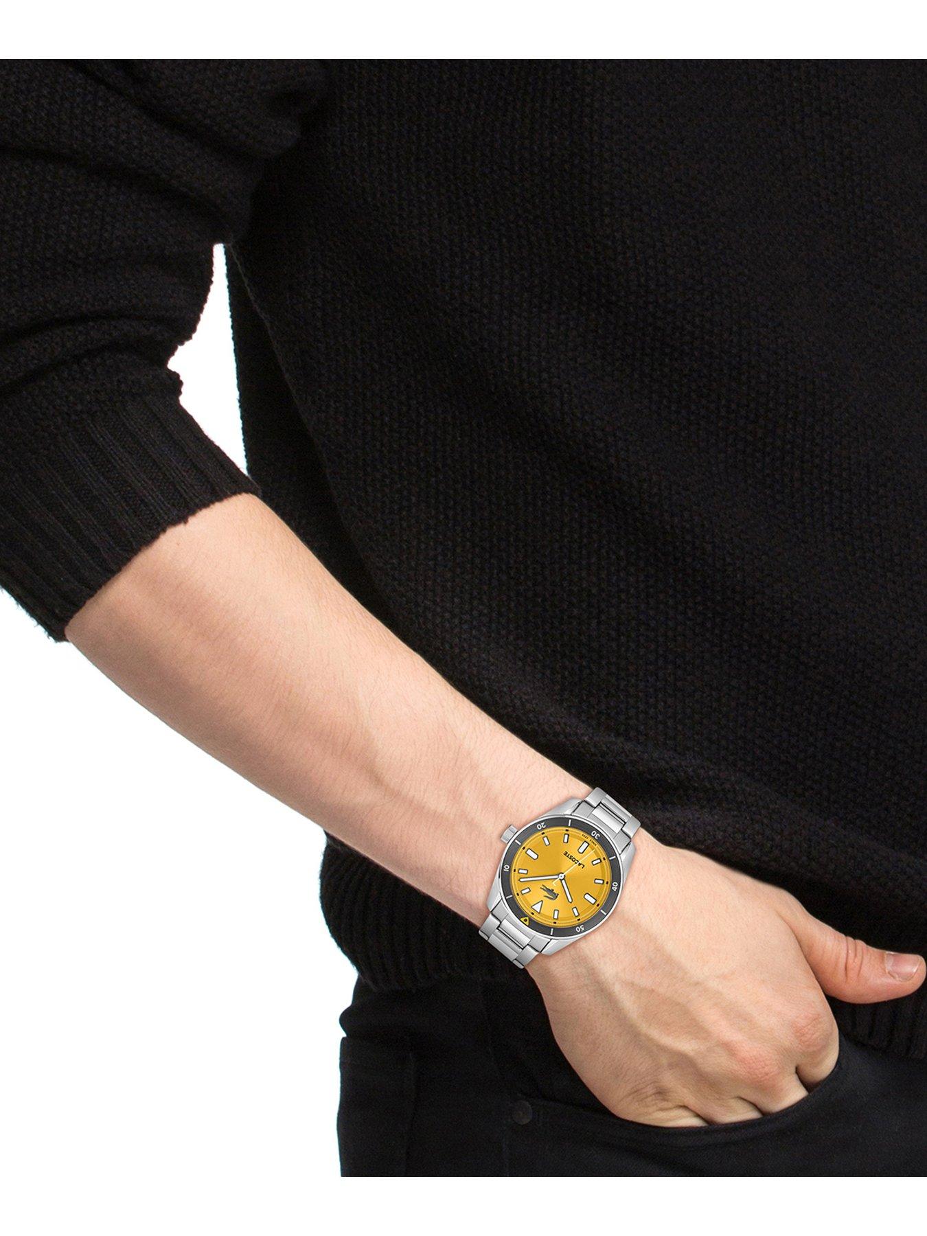  image of lacoste-boston-mens-watch-yellow