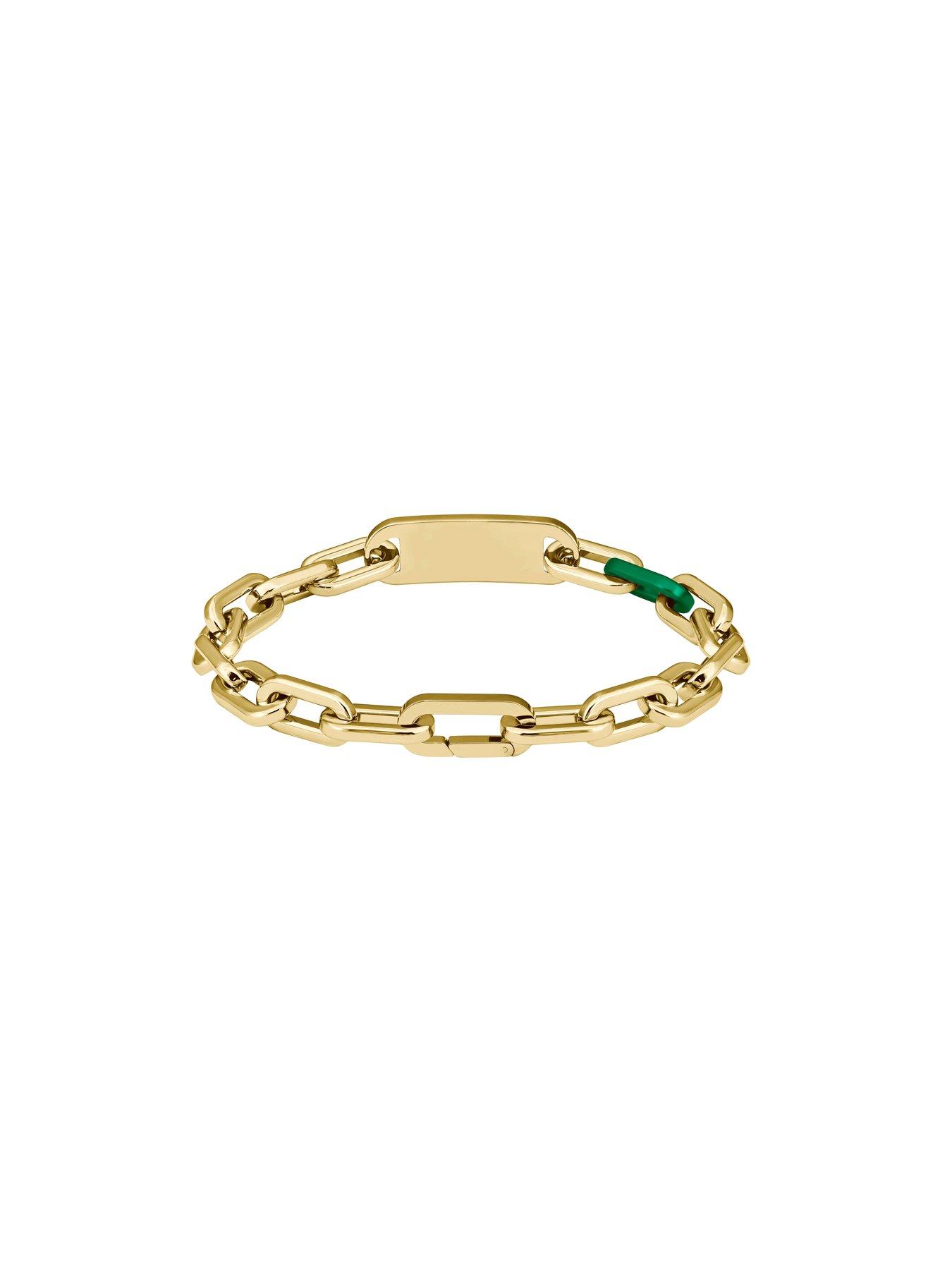  image of lacoste-crew-mens-bracelet-gold