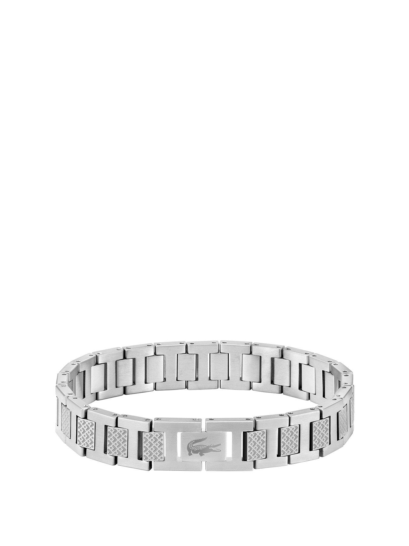  image of lacoste-metropole-mens-bracelet-silver