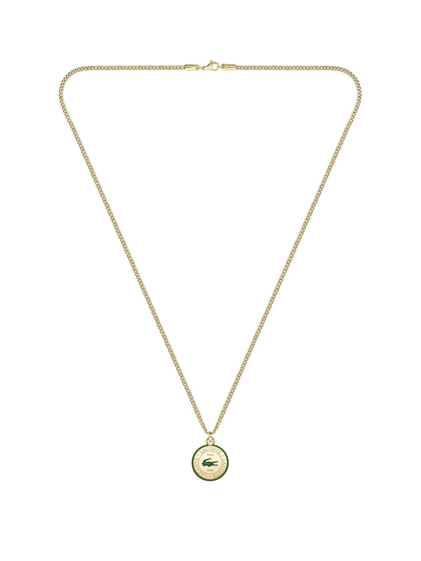  image of lacoste-vigor-mens-necklace-gold
