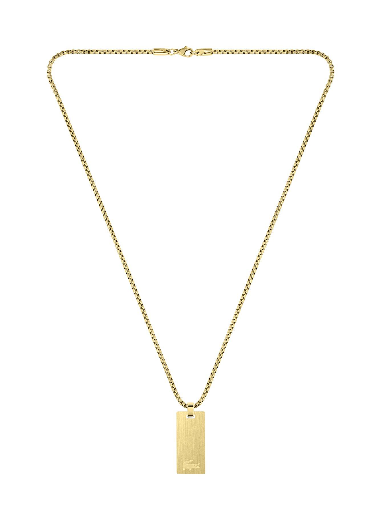  image of lacoste-adevnturer-mens-necklace-gold