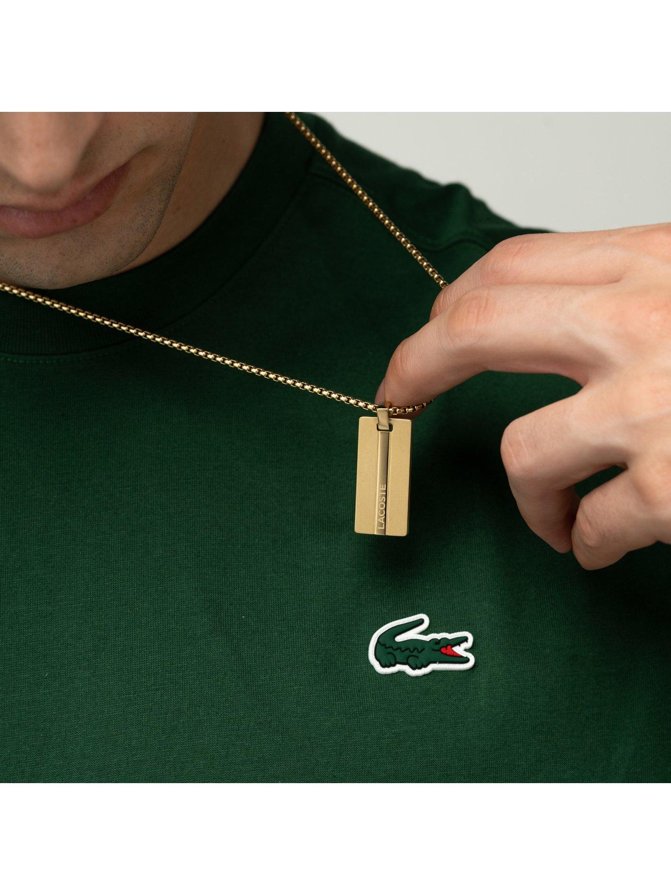  image of lacoste-adevnturer-mens-necklace-gold