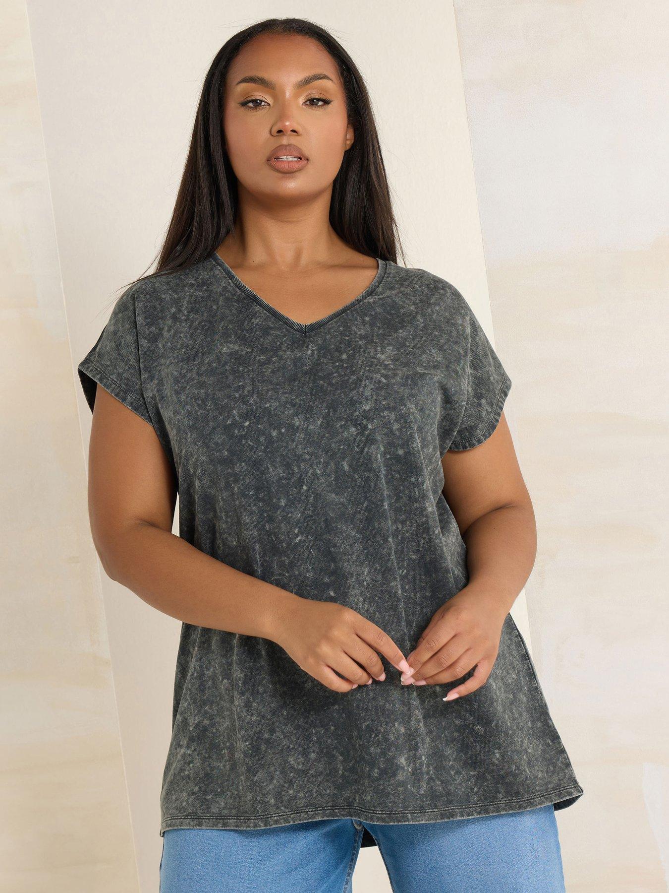 undefined Curve Heavy Weight Top - Grey