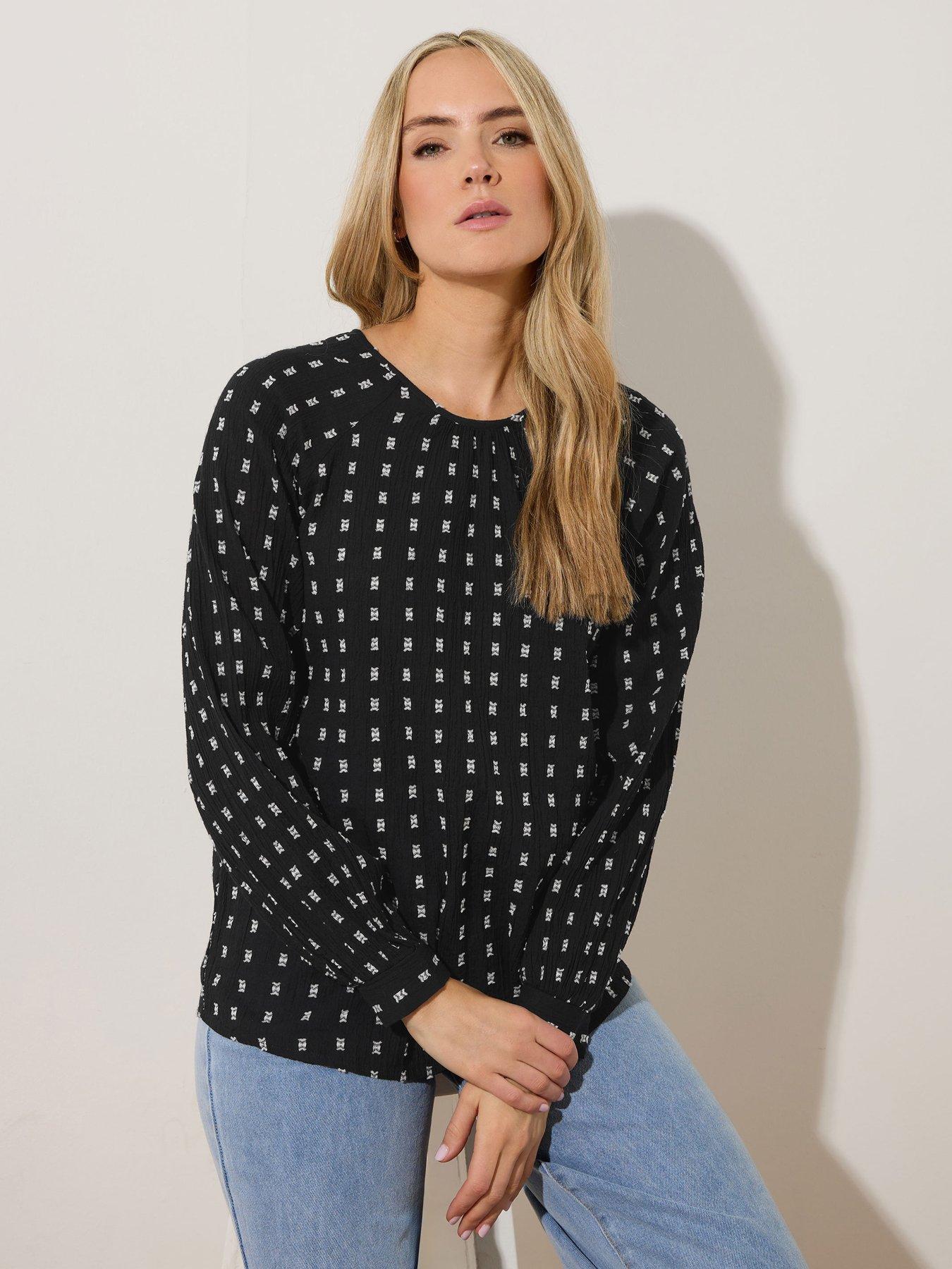 undefined Scoop Neck Blouse - Black