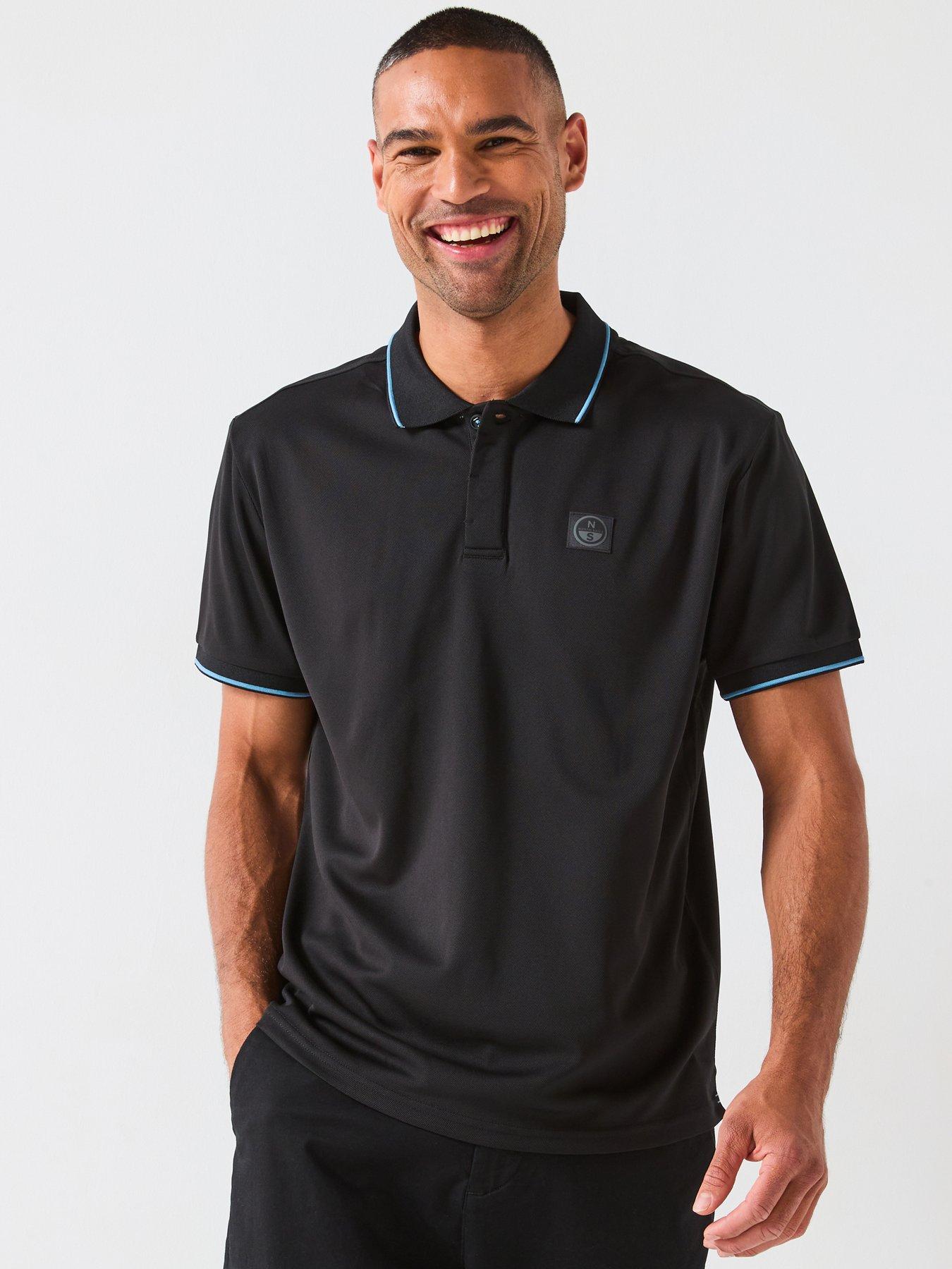 Image 1 of 6 of North Sails Small Logo Short Sleeve Polo Shirt - Black