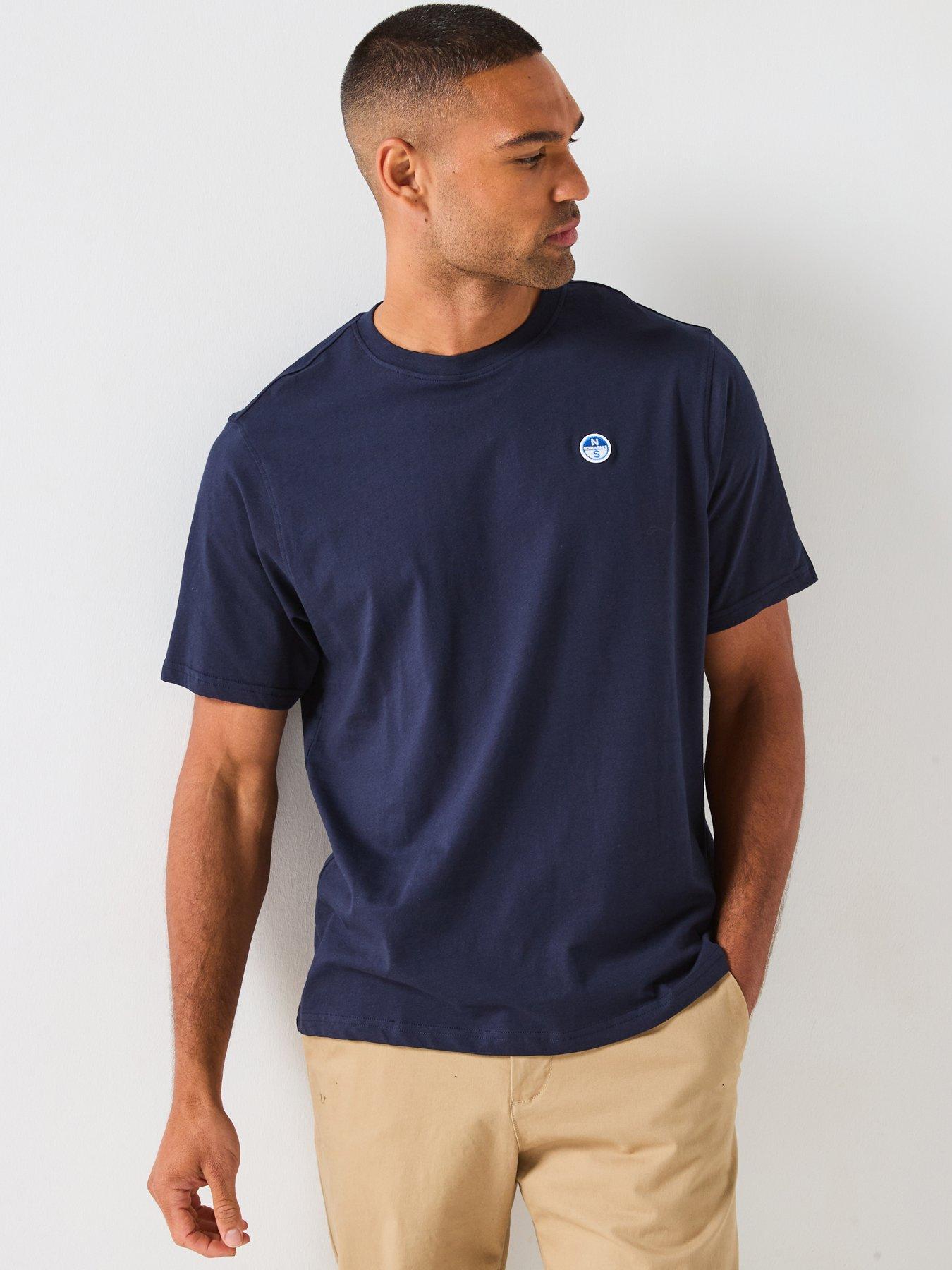 front image of north-sails-short-sleeve-t-shirt-navy
