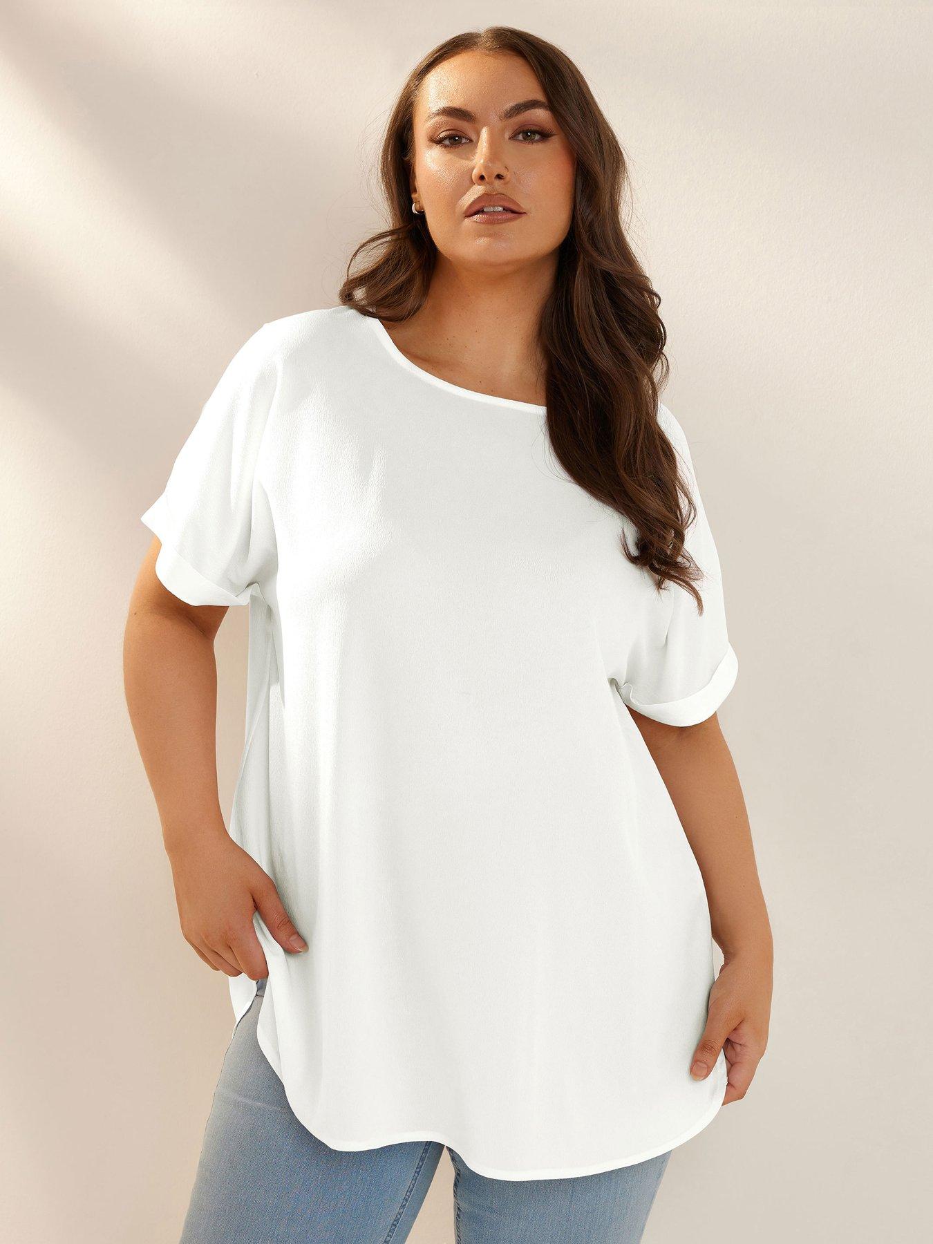 undefined Curve Short Sleeve Boxy Top