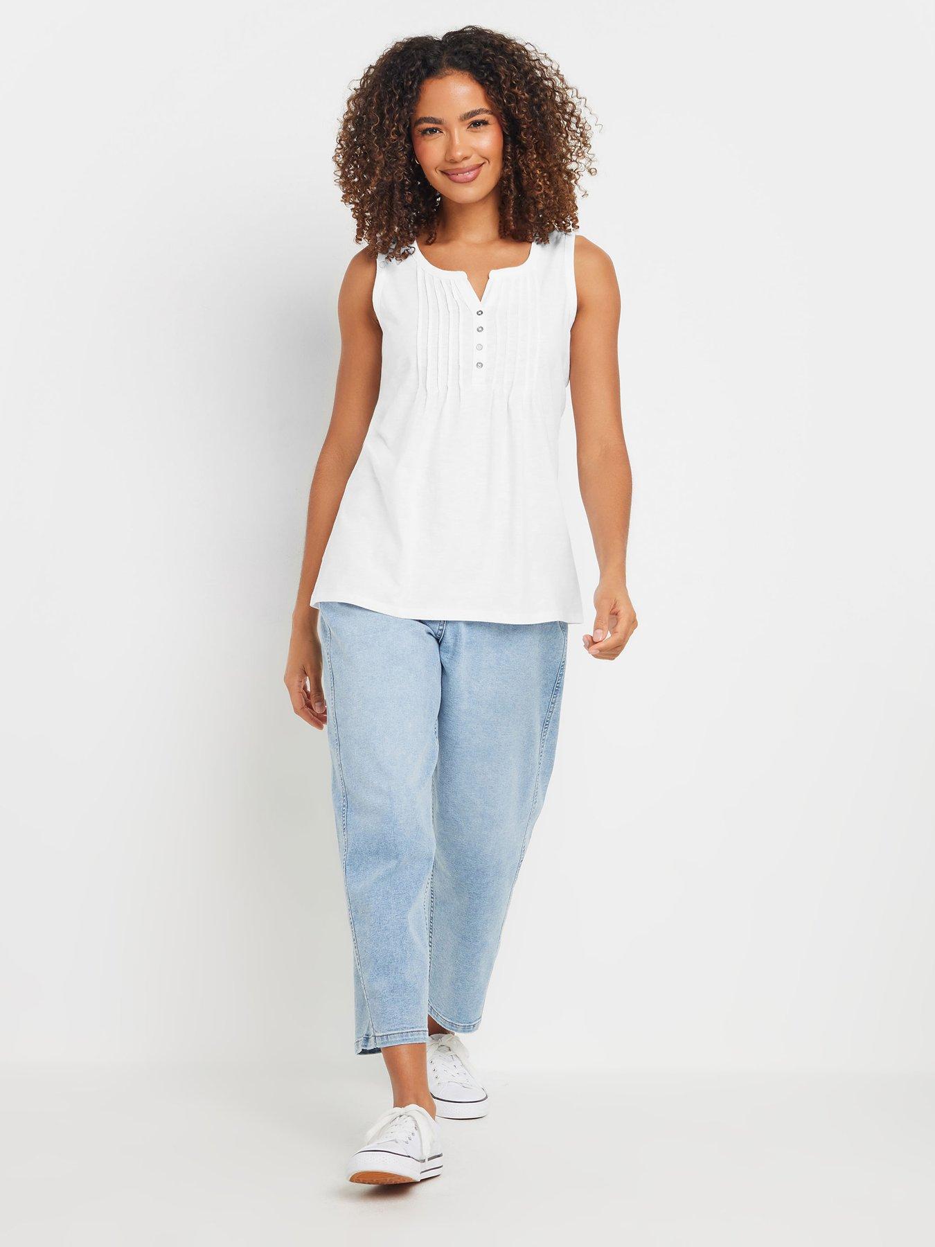  image of mco-2-pack-sleeveless-cotton-henley-top-grey