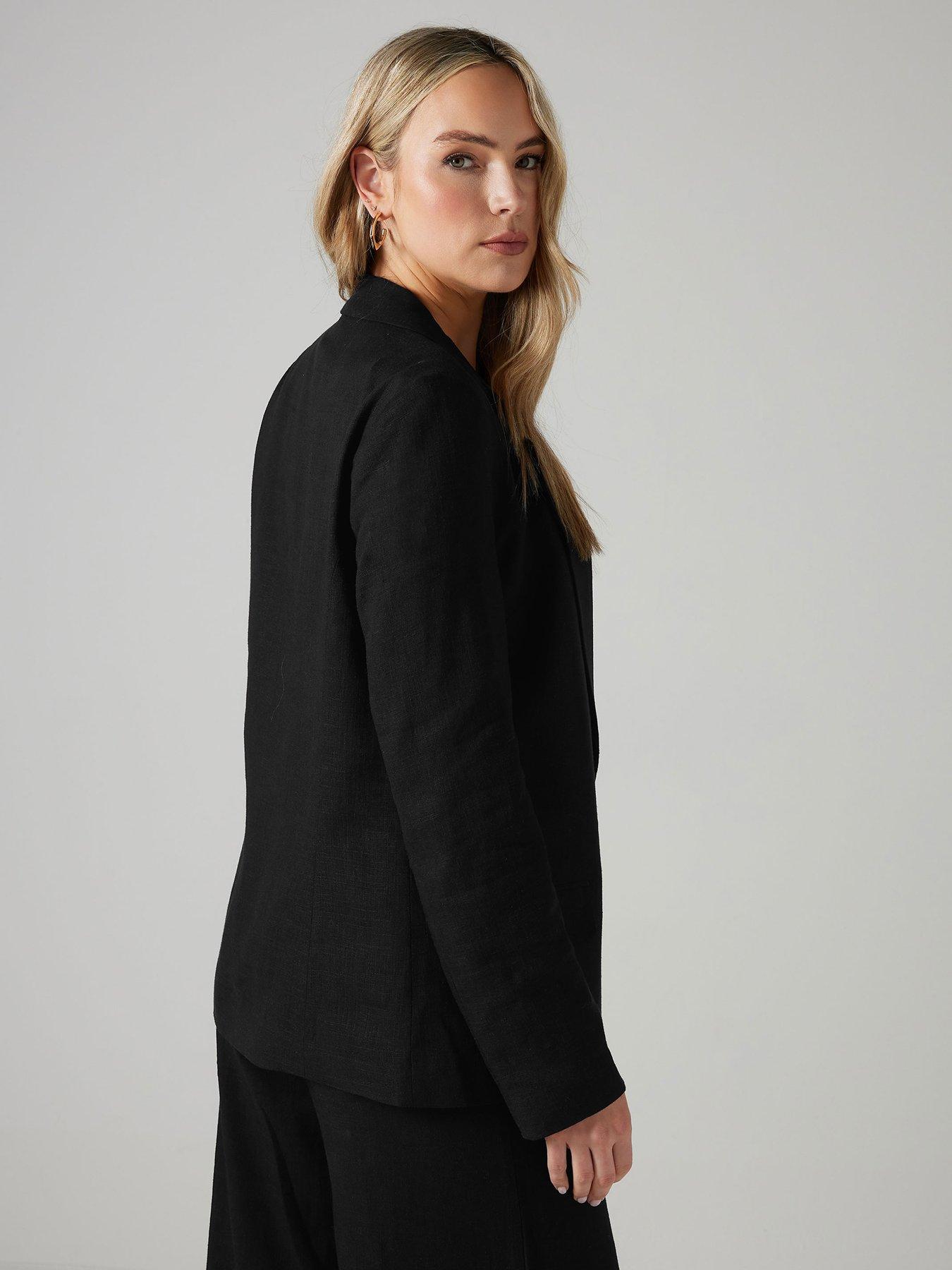  image of long-tall-sally-tall-linen-blazer