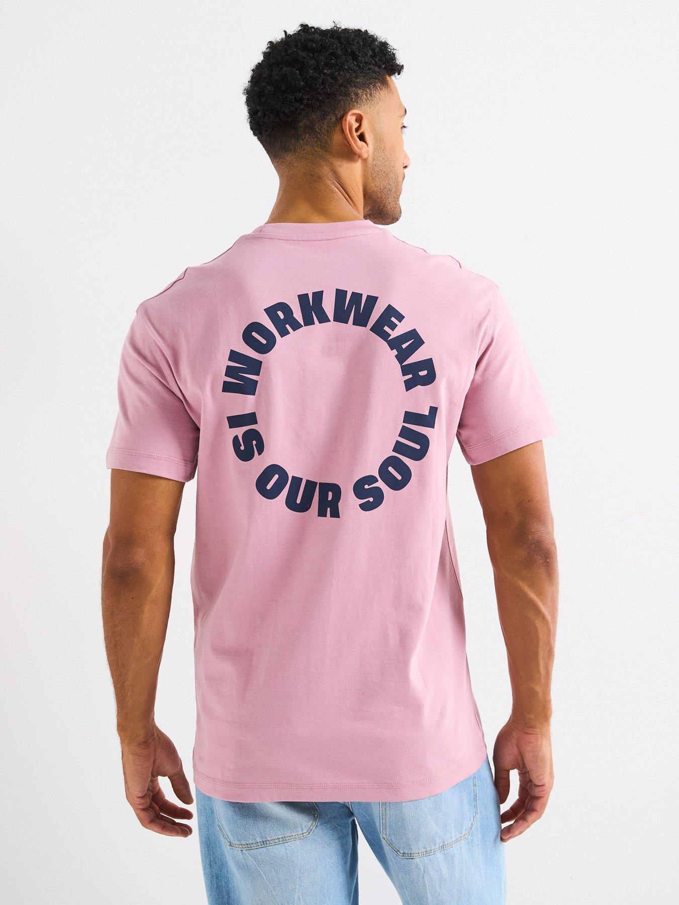 undefined Lee Short Sleeve Relaxed Graphic Back Print T-Shirt- Pink