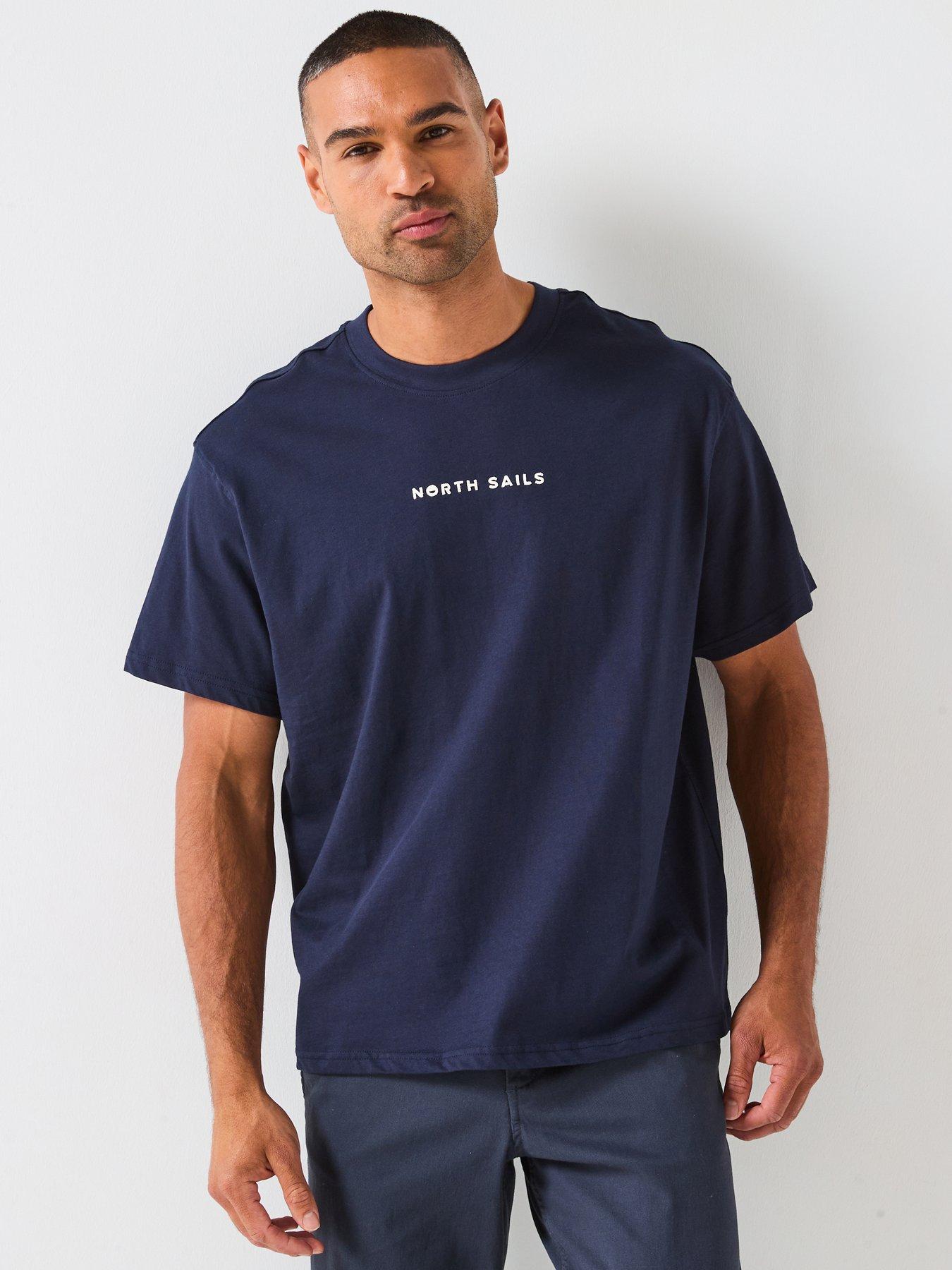 North Sails Centre Logo Crew Neck T-Shirt - Navy