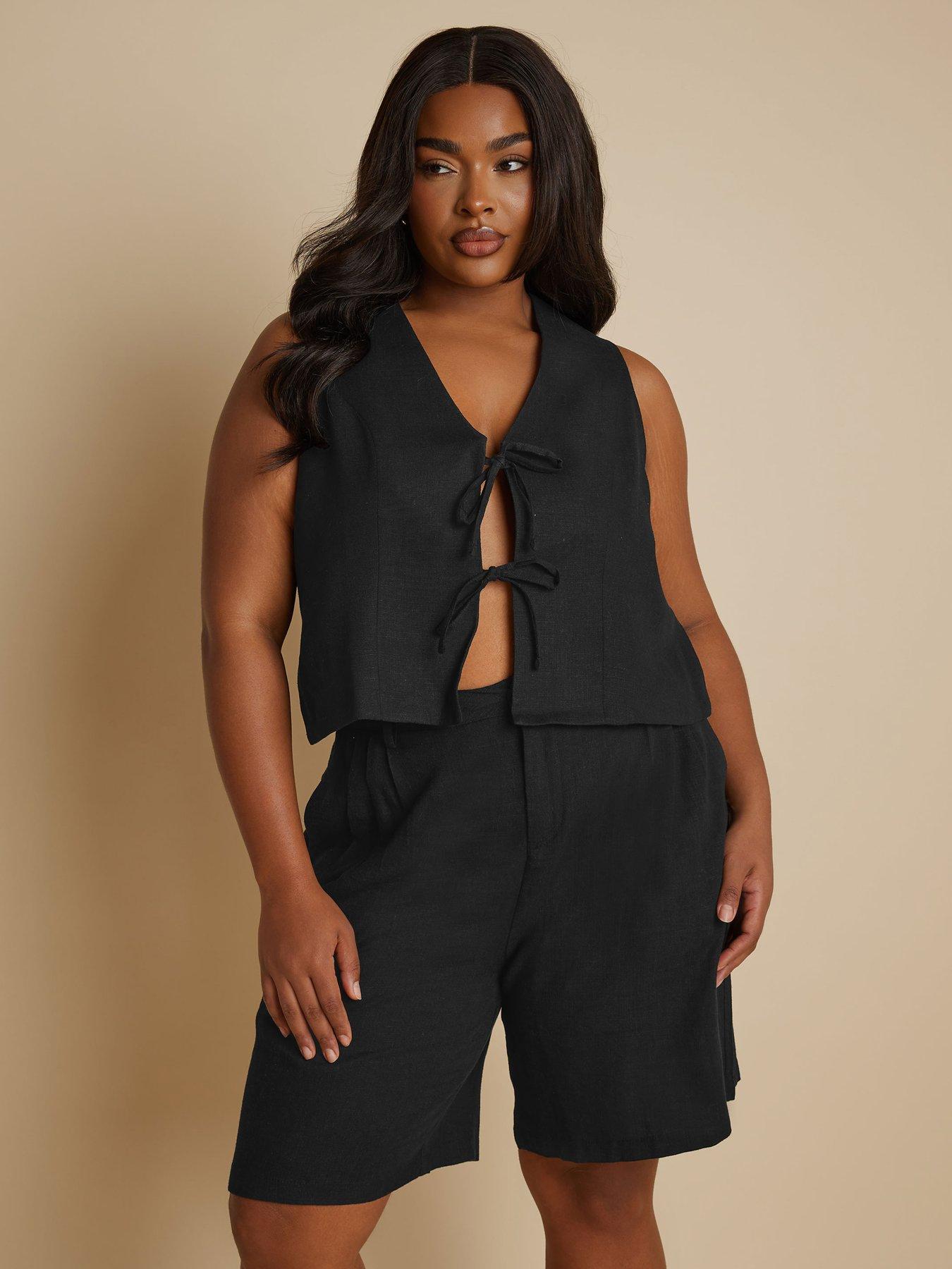  image of yours-curve-short-tie-up-waistcoat
