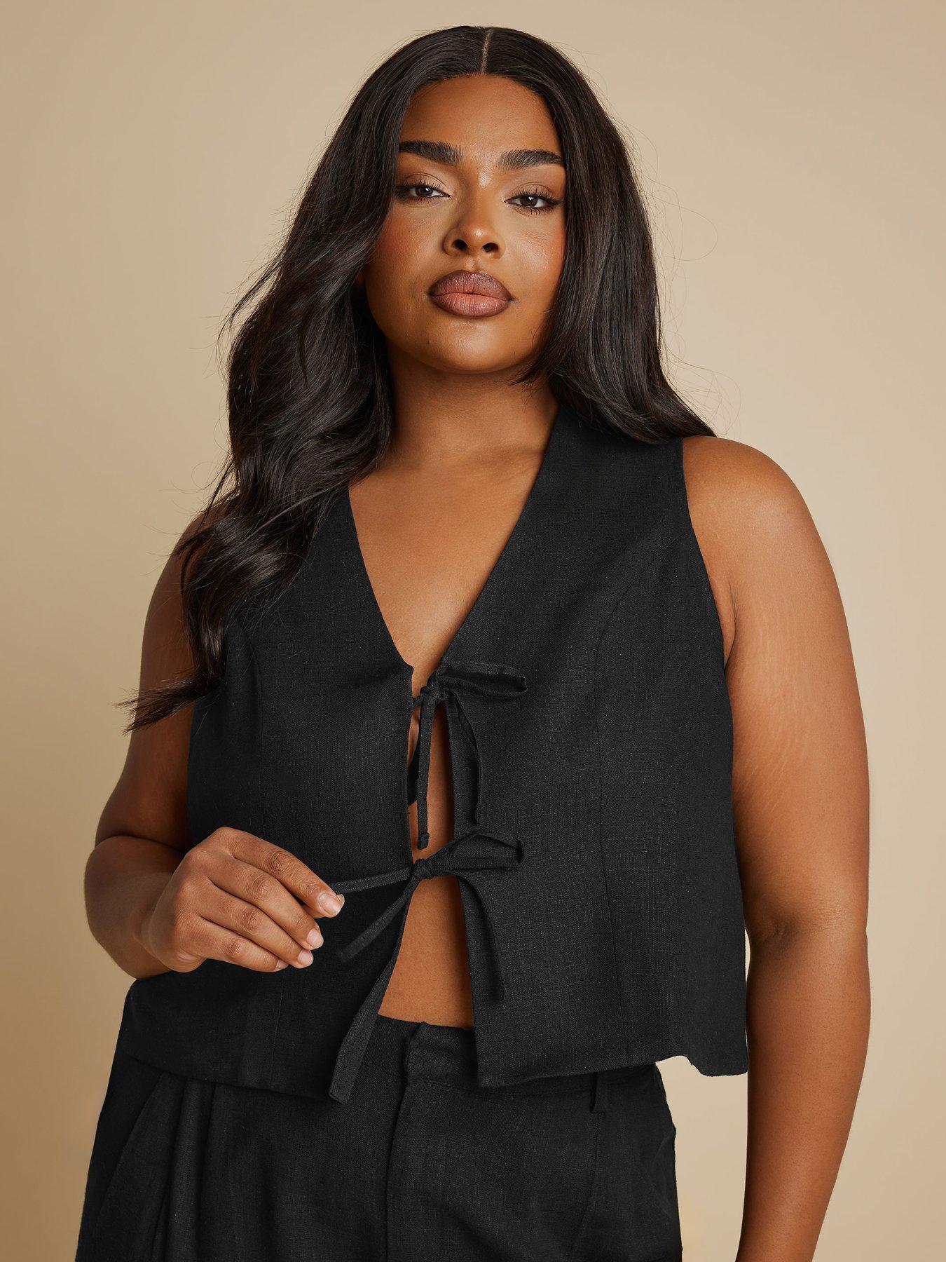 image of yours-curve-short-tie-up-waistcoat