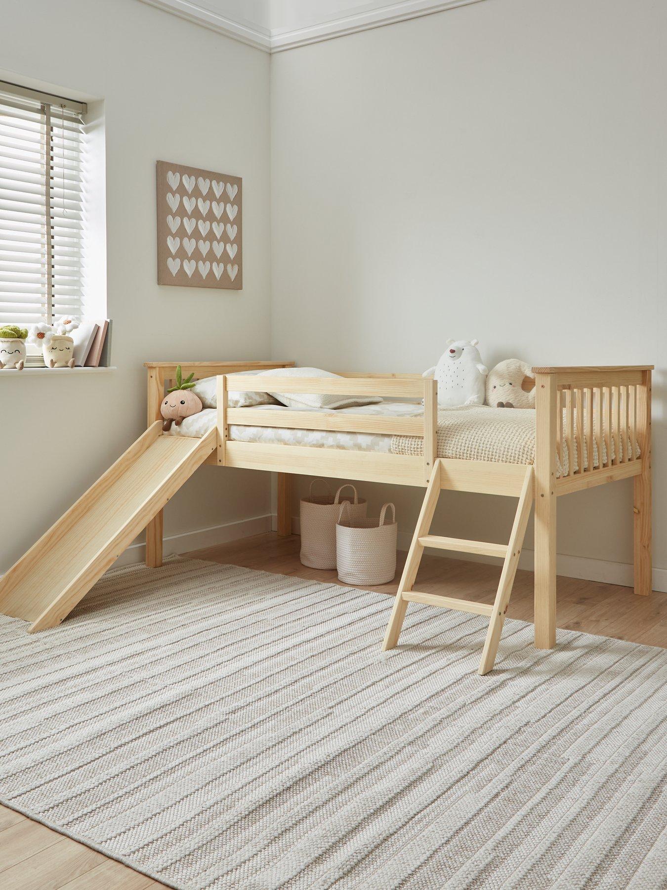 very-home-novara-mid-sleeper-bednbspwith-slide--nbspwithnbspmattress-options-buy-amp-save