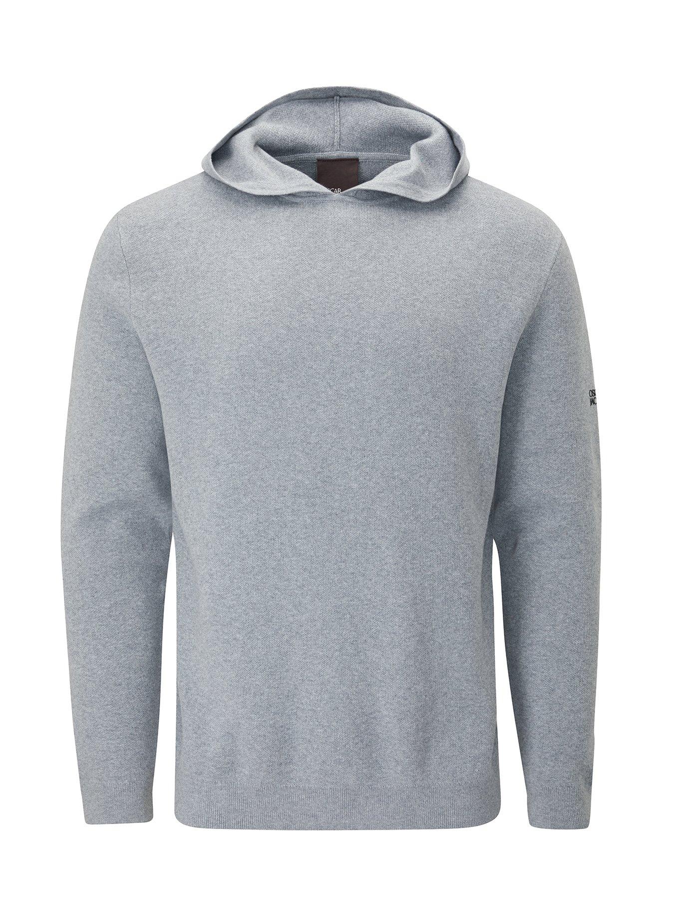 Oscar Jacobson Mens Golf Kennedy Hoodie - Grey