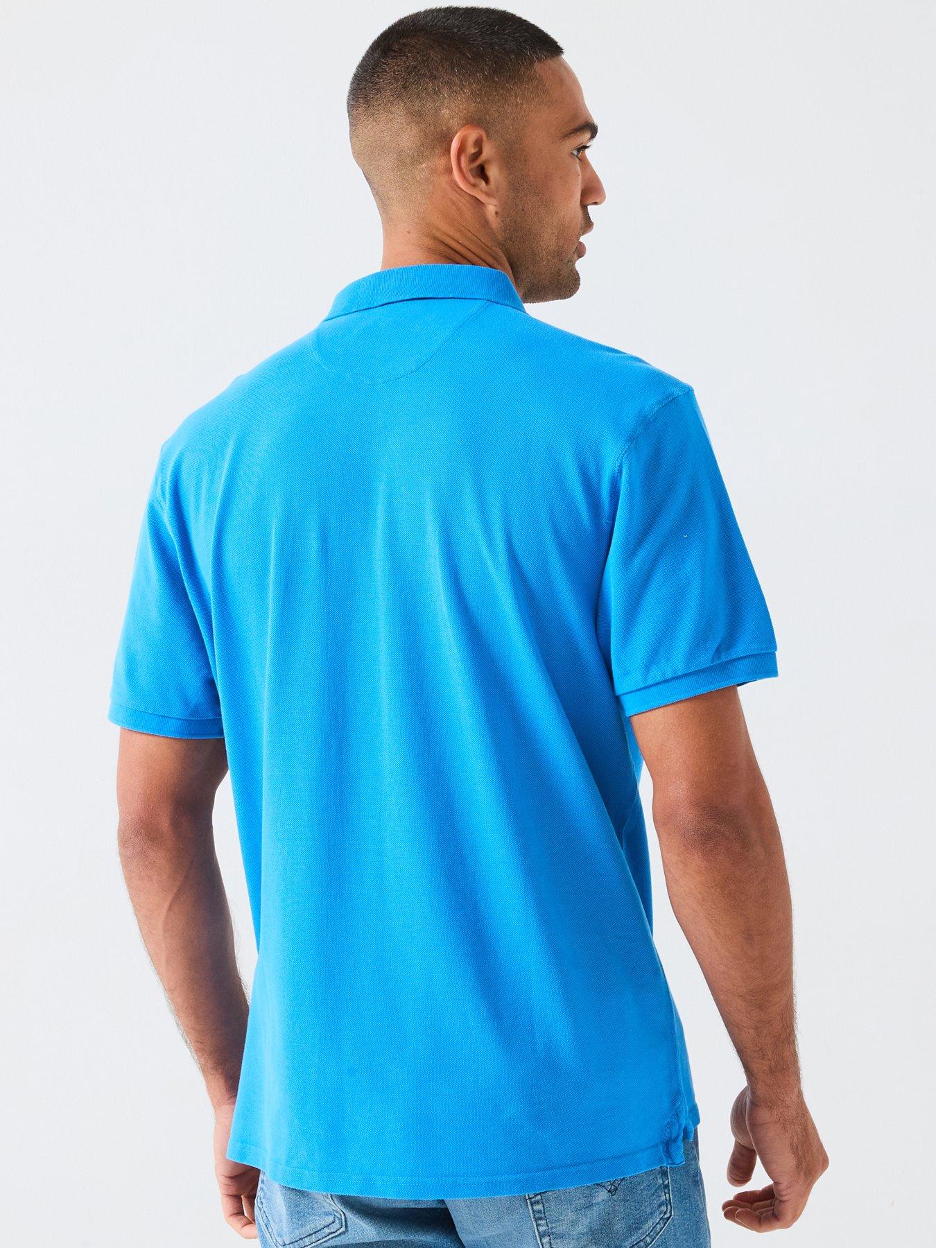 stillFront image of north-sails-small-logo-short-sleeve-polo-shirt-bright-blue