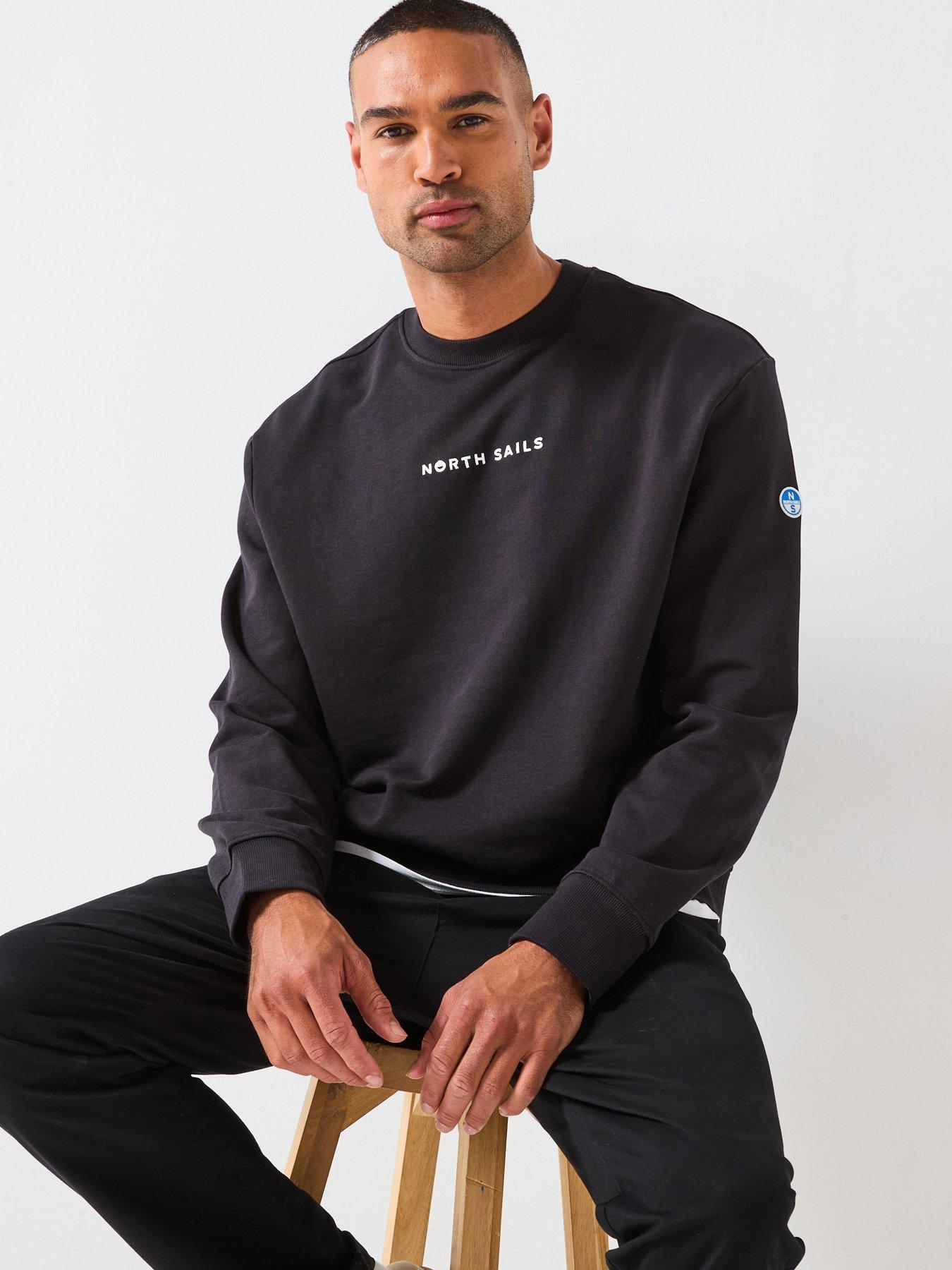 Image 4 of 6 of North Sails Centre Logo Crew Sweat - Black