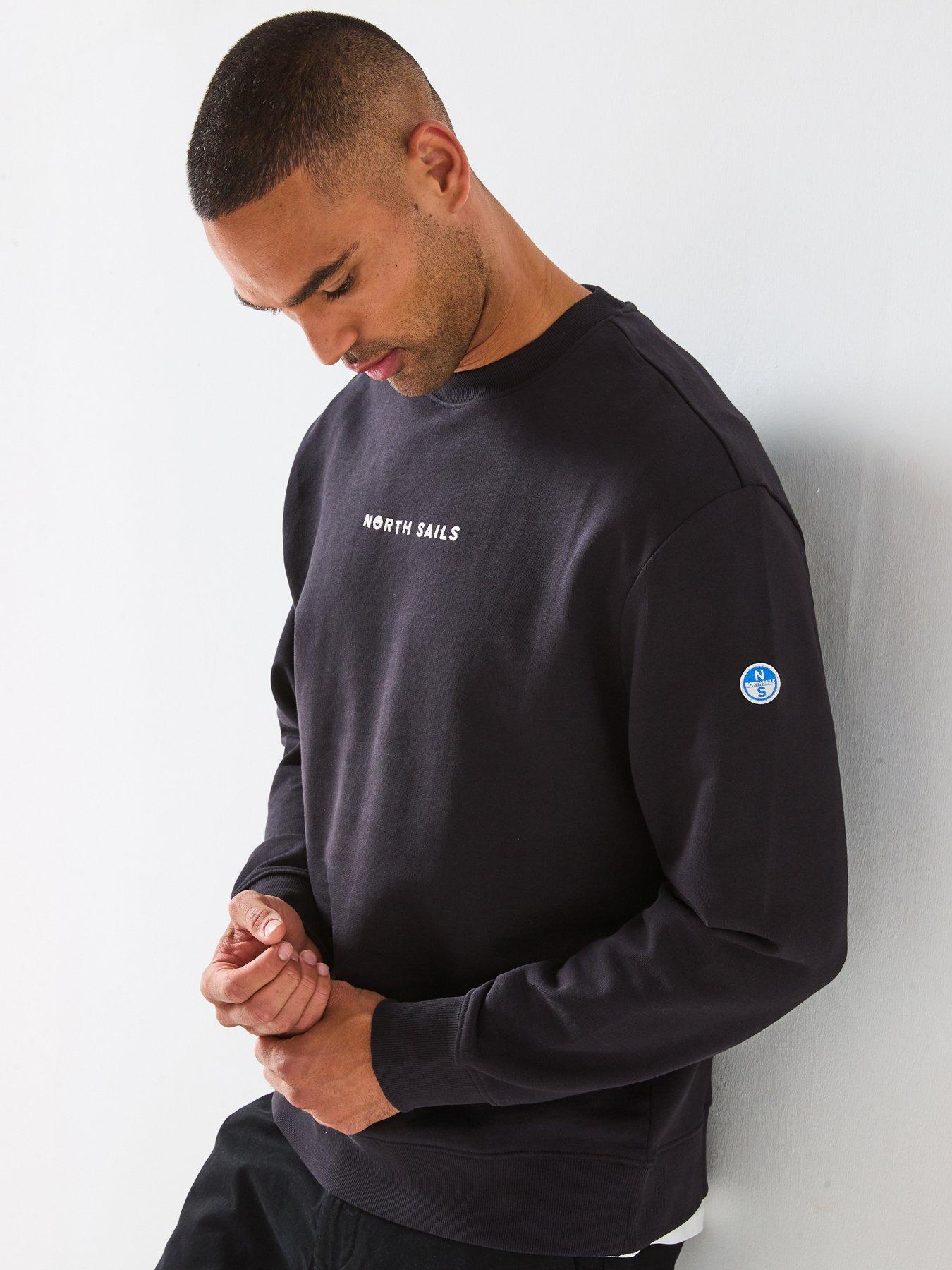 Image 5 of 6 of North Sails Centre Logo Crew Sweat - Black