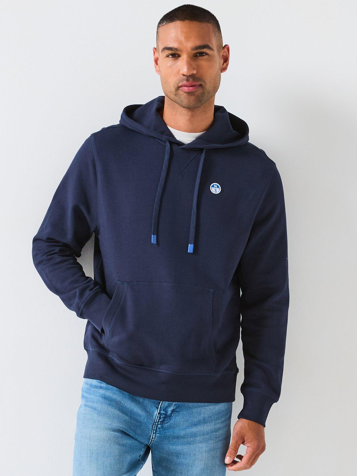 Image 1 of 6 of North Sails Small Logo Overhead Hoodie - Navy