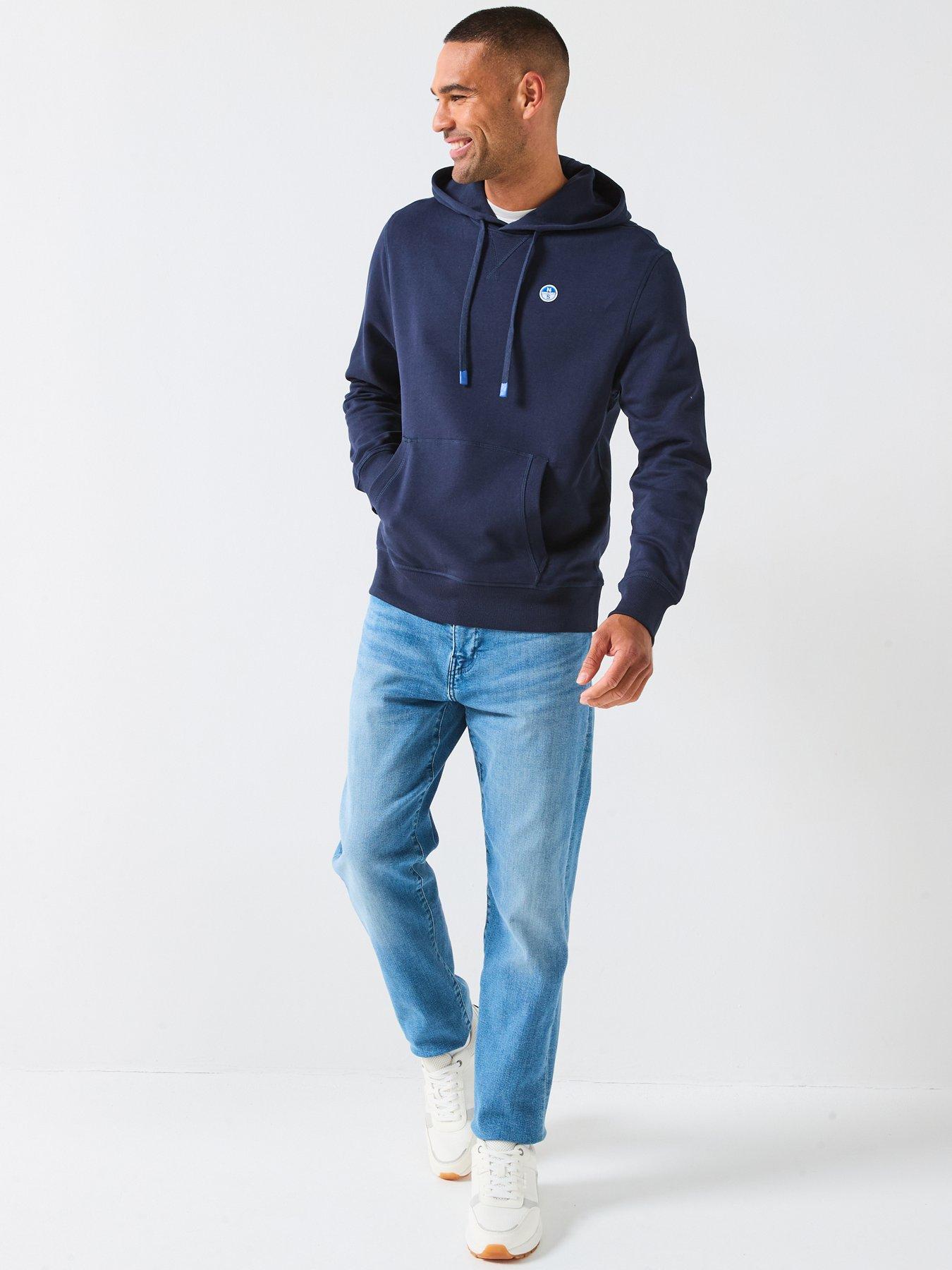 Image 3 of 6 of North Sails Small Logo Overhead Hoodie - Navy