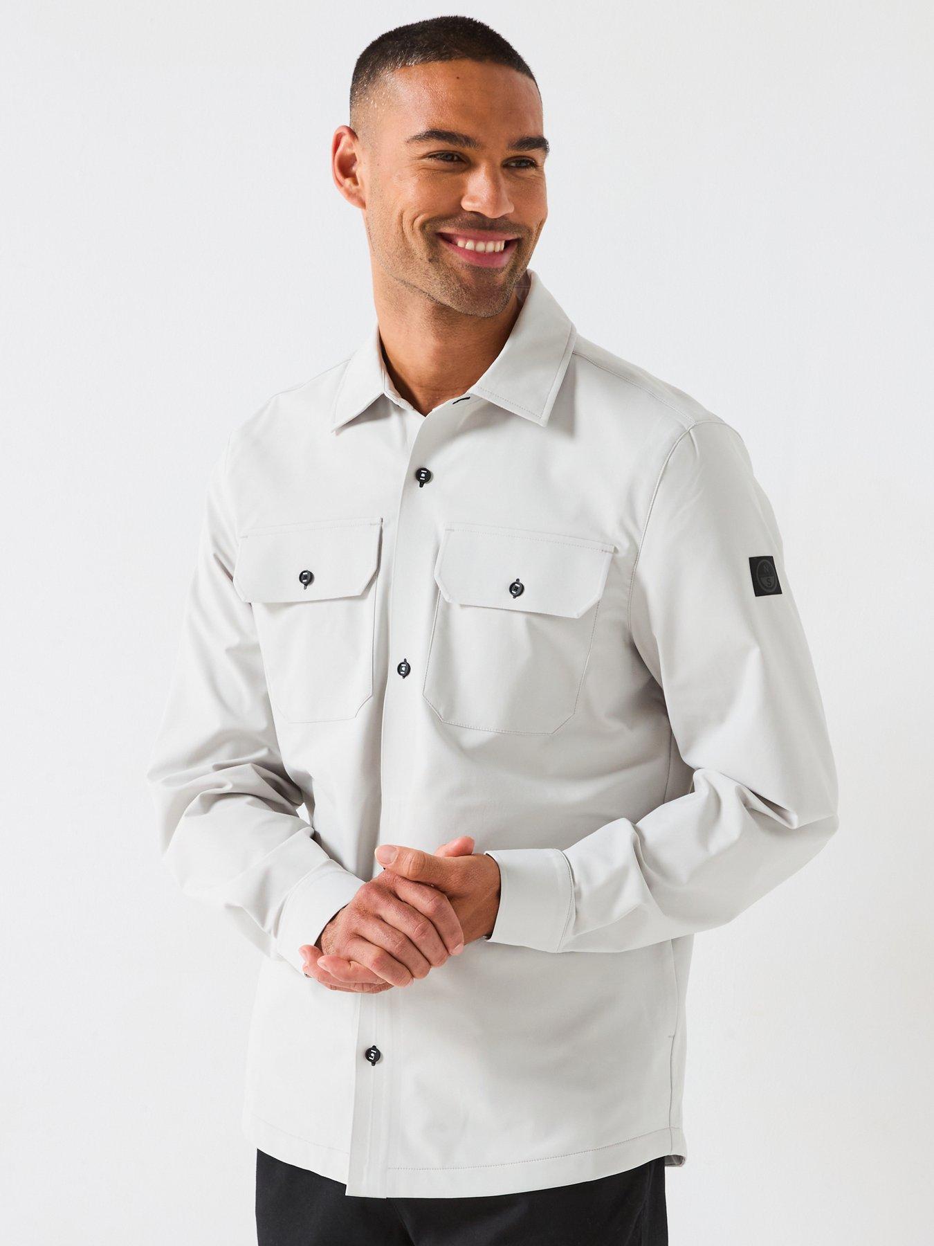 Image 1 of 6 of North Sails Long Sleeve Regular Fit Shirt With Chest Pockets - Grey