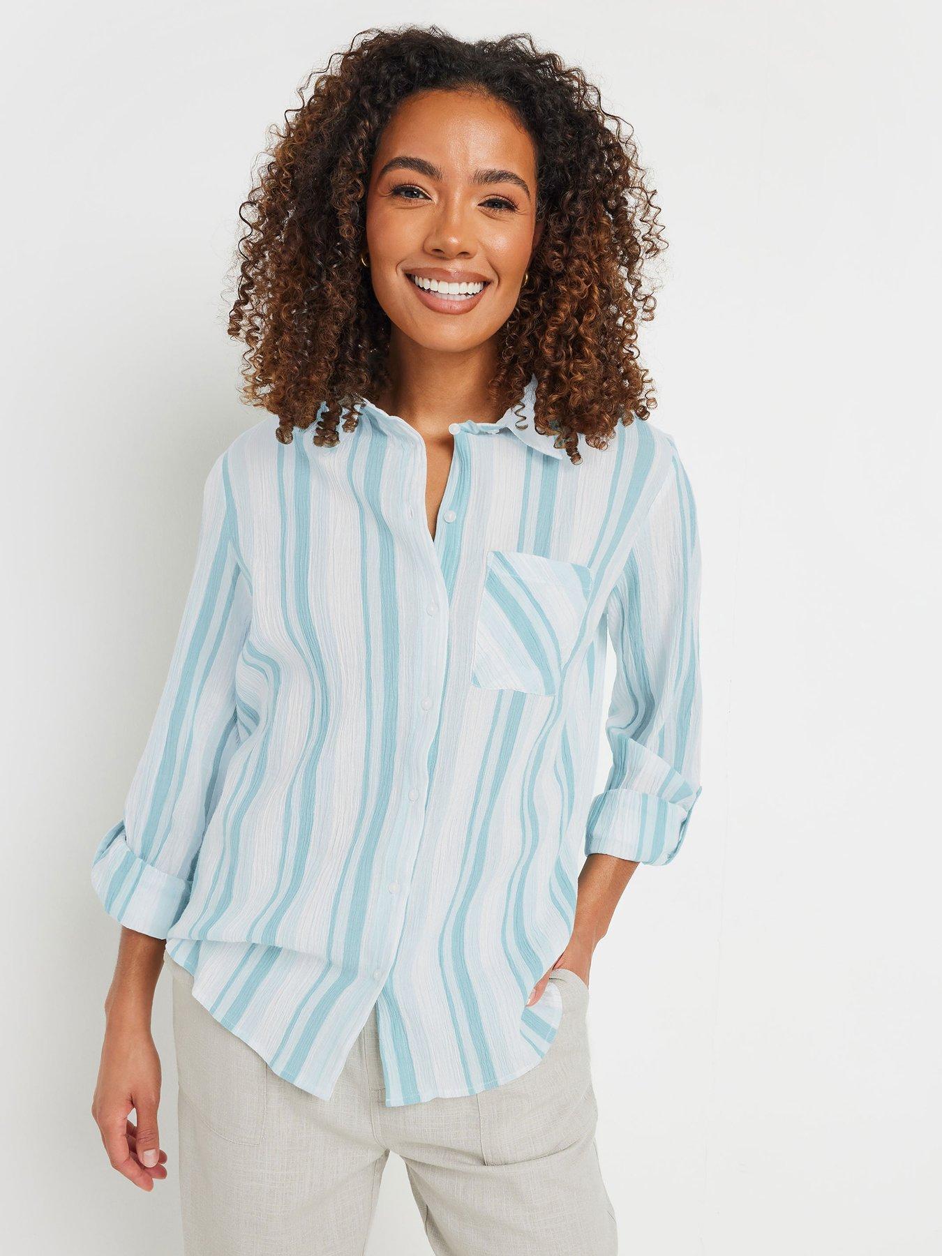 undefined Stripe Crepe Shirt - Black