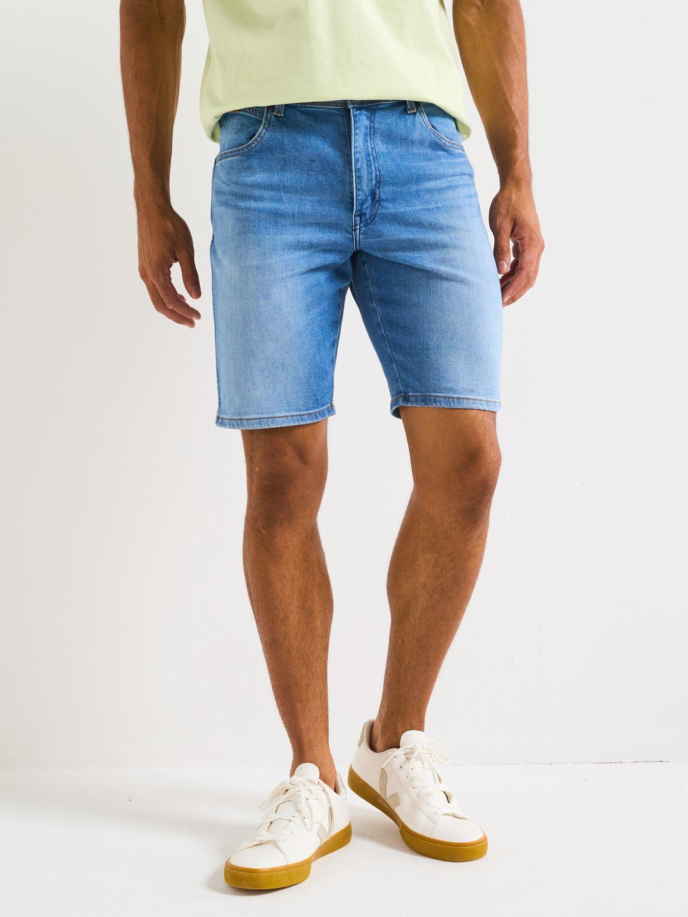  image of wrangler-texas-denim-shorts--blue