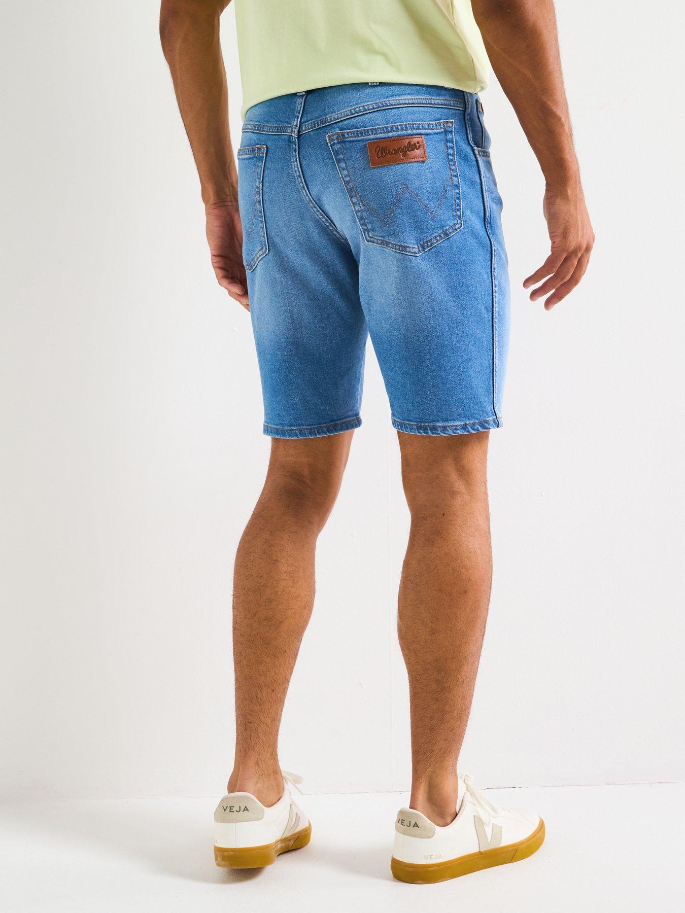  image of wrangler-texas-denim-shorts--blue