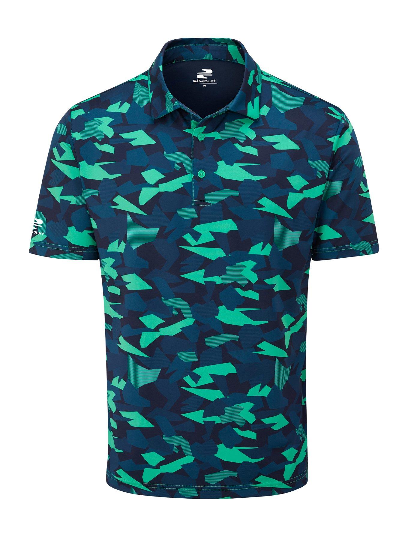 Image 1 of 4 of Stuburt Mens Golf Bullfinch Polo - Blue/green