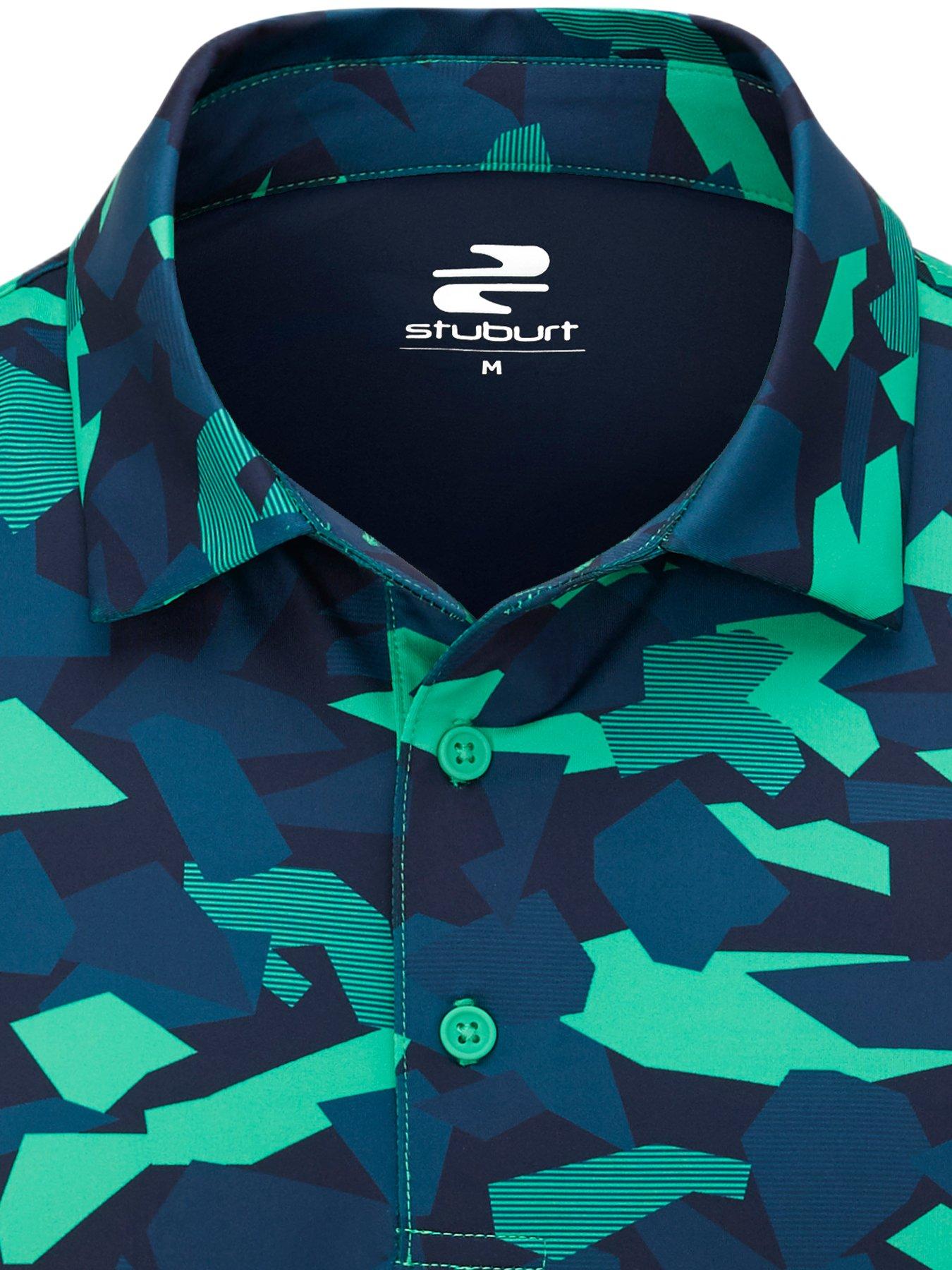 Image 2 of 4 of Stuburt Mens Golf Bullfinch Polo - Blue/green