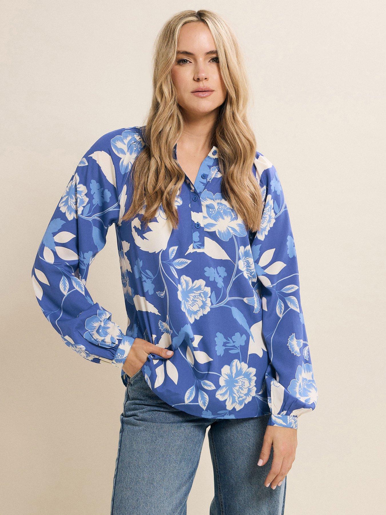 long-tall-sally-floral-half-button-shirt-blue