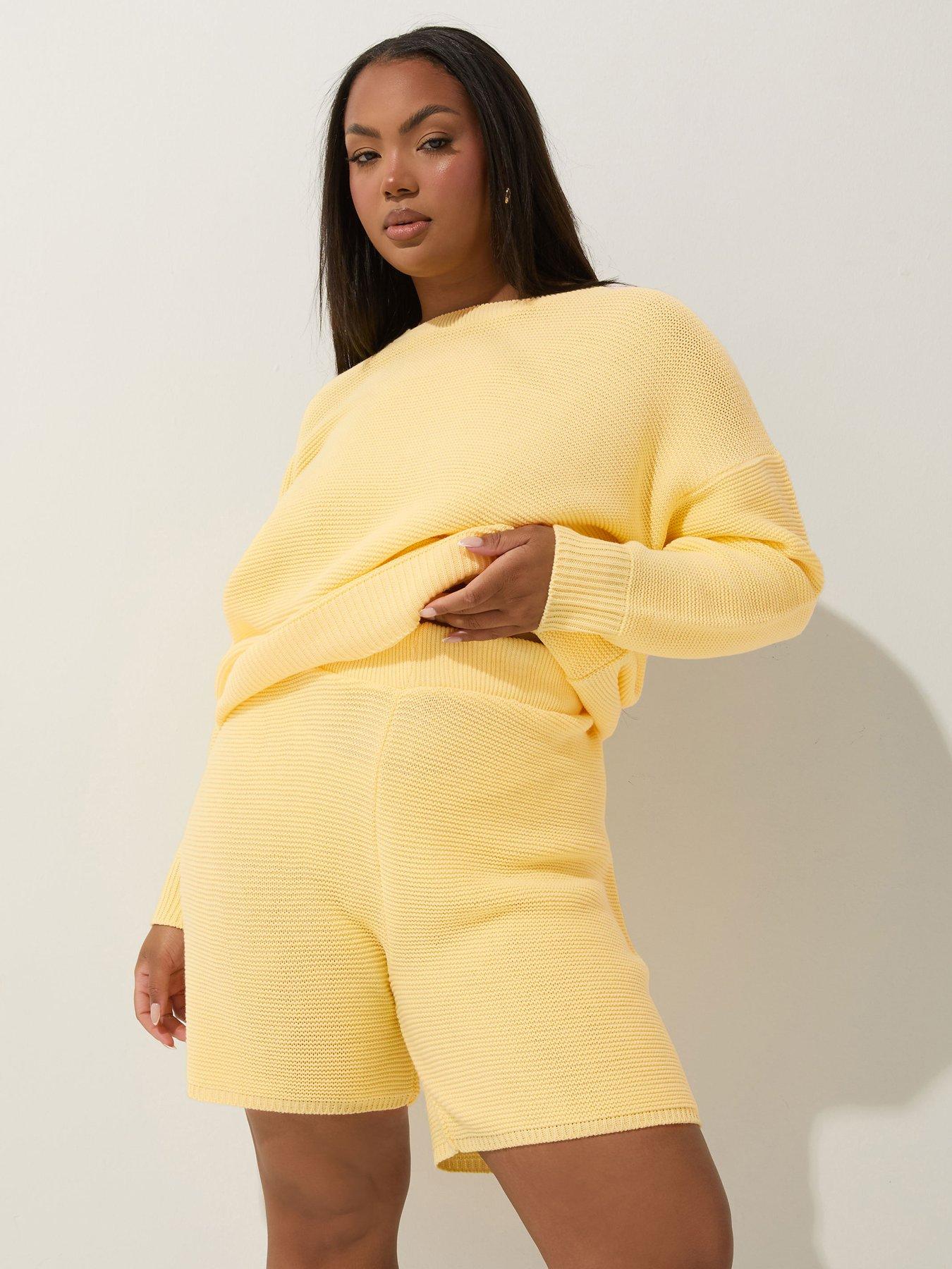  image of yours-curve-buttermilk-knit-short-green
