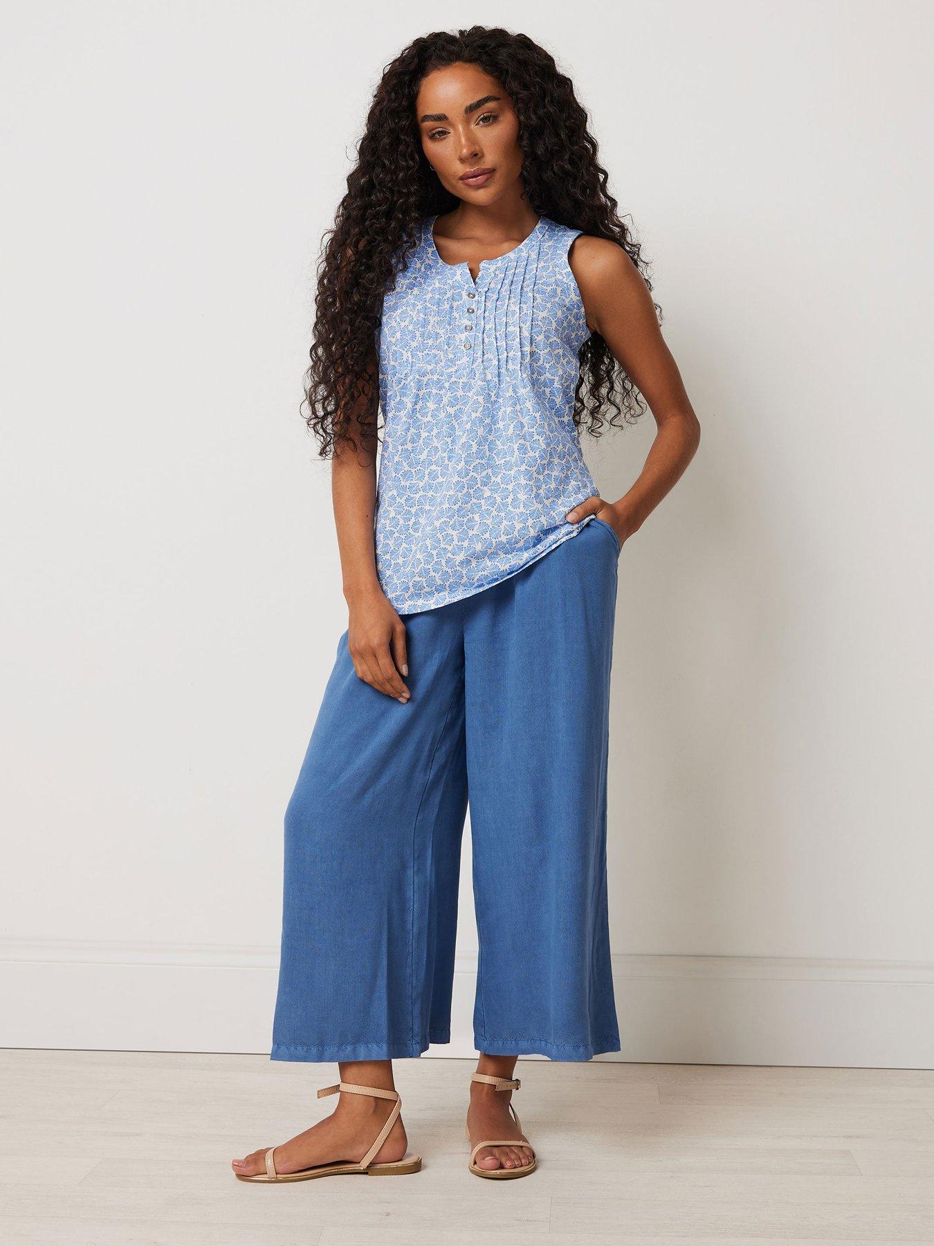  image of mco-petite-sleeveless-henley-top-white