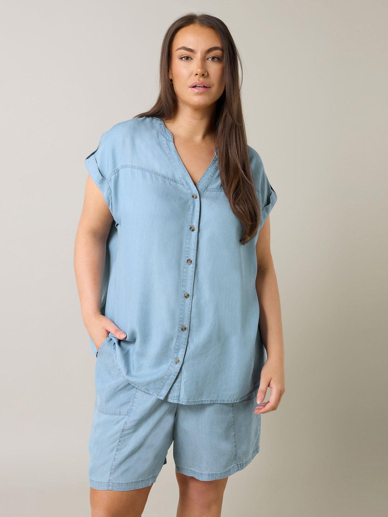 undefined Short Sleeve Shirt - Blue