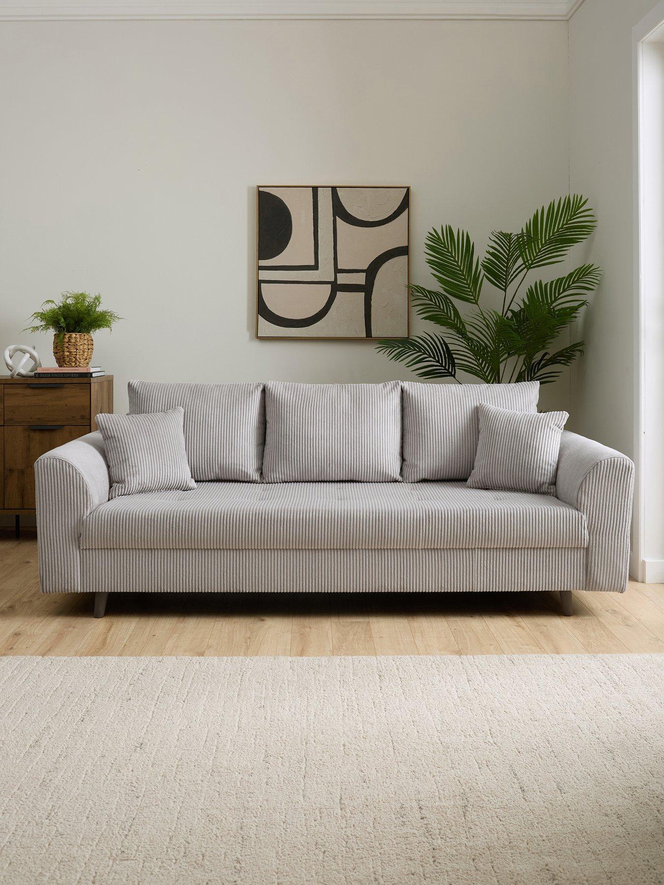 Image 1 of 7 of The Very Collection Rune Cord 3 Seater Sofa - FSC&reg; Certified